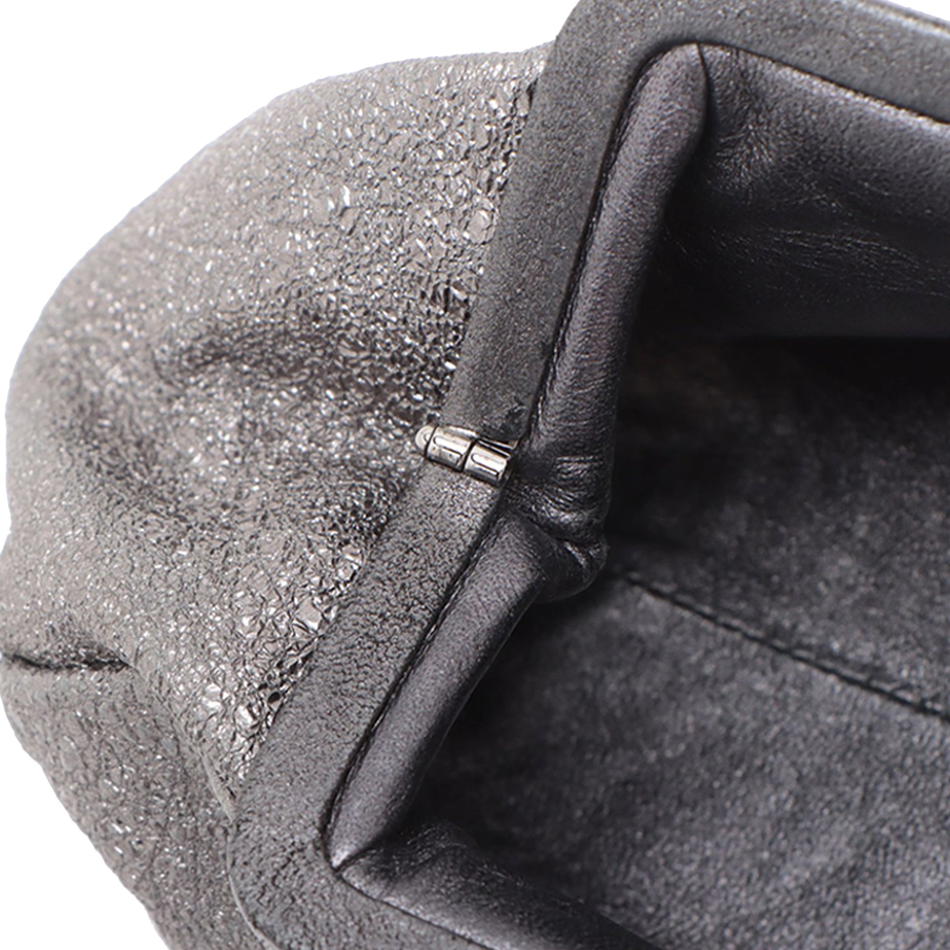 Chanel Leather Kiss Lock Clutch