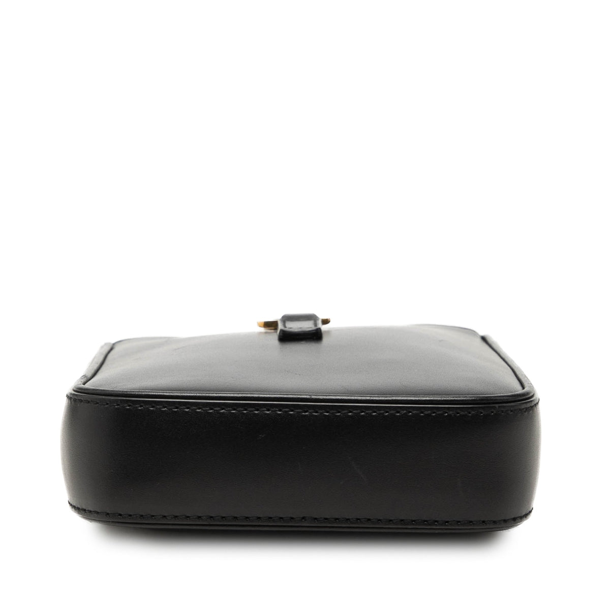 Saint Laurent Mini Smooth Leather Le 5 a 7 Vertical Crossbody — Black