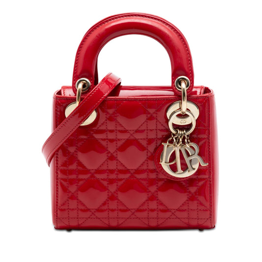 Dior Mini Patent Cannage Lady Dior