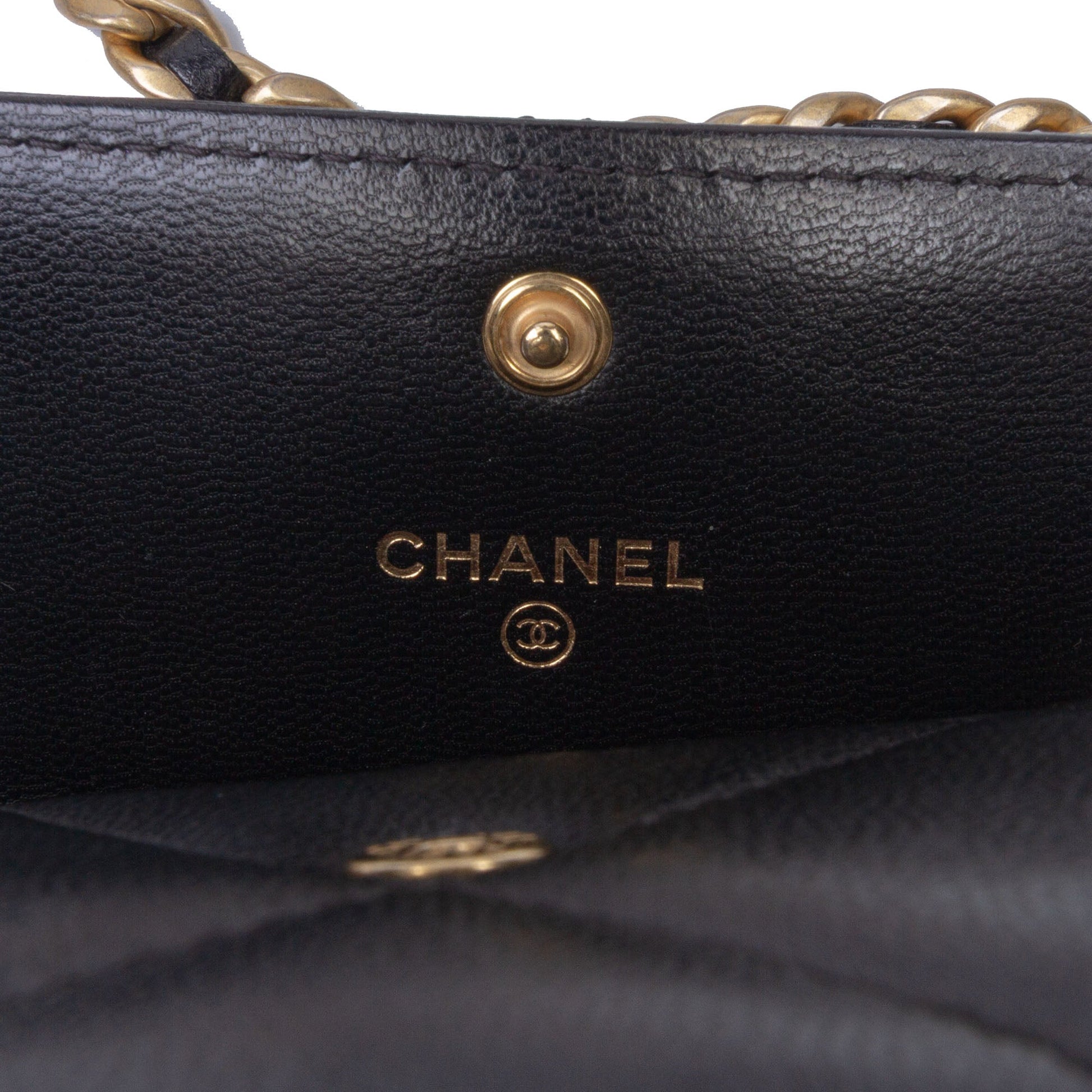 Chanel Quilted Lambskin 19 Flap Coin Purse With Chain
