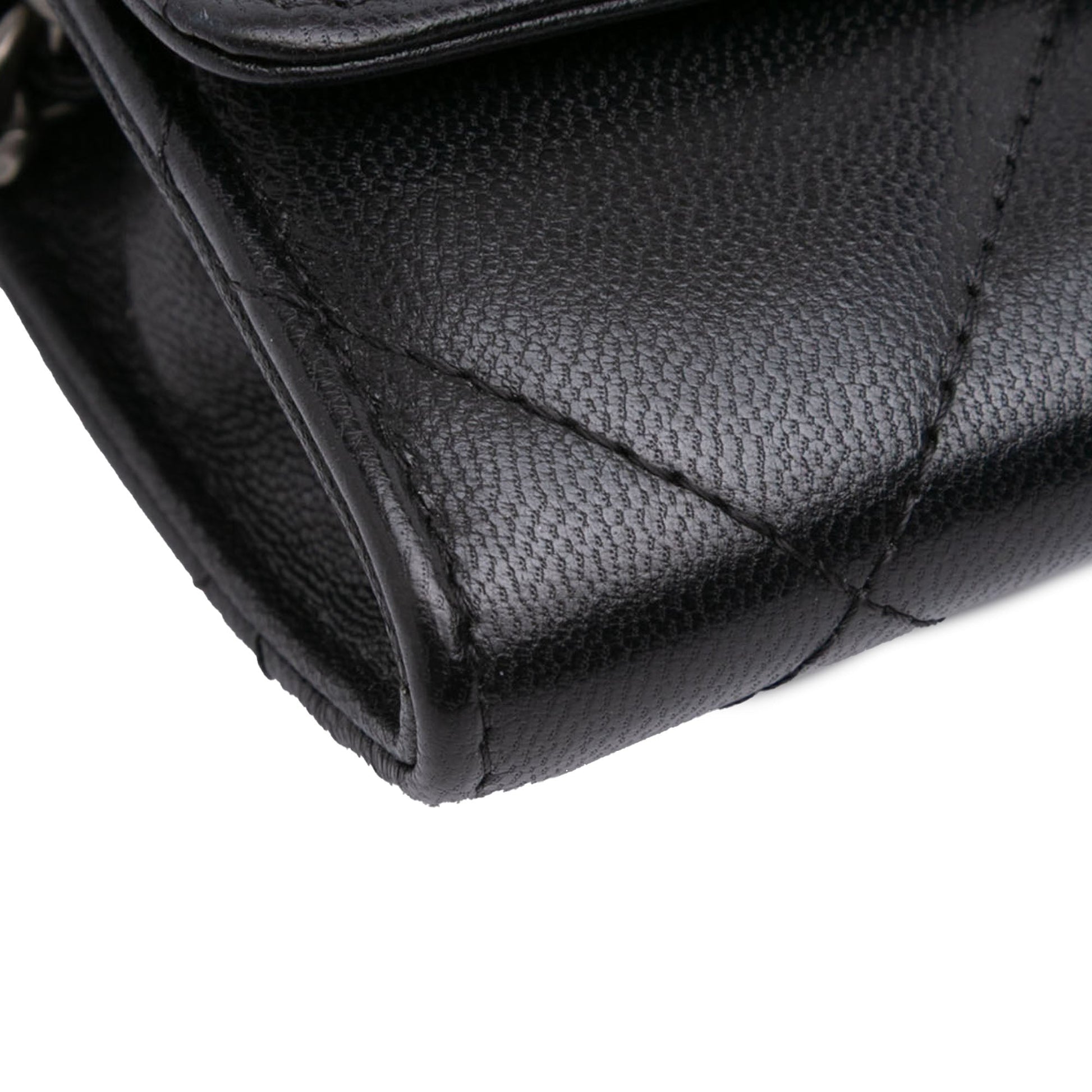 Chanel Quilted Lambskin 19 Flap Coin Purse With Chain