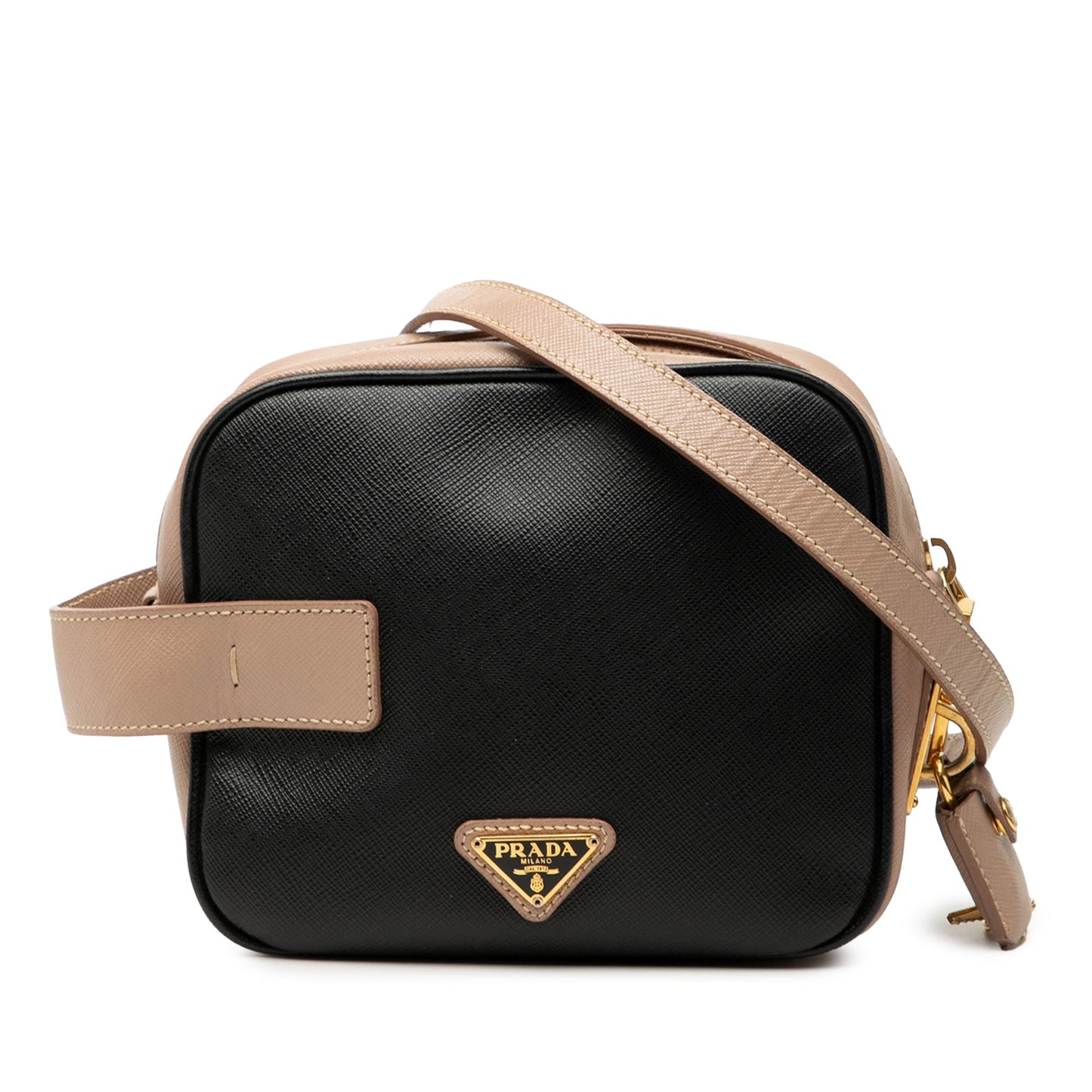 Prada Mini Bicolor Saffiano Lux Satchel