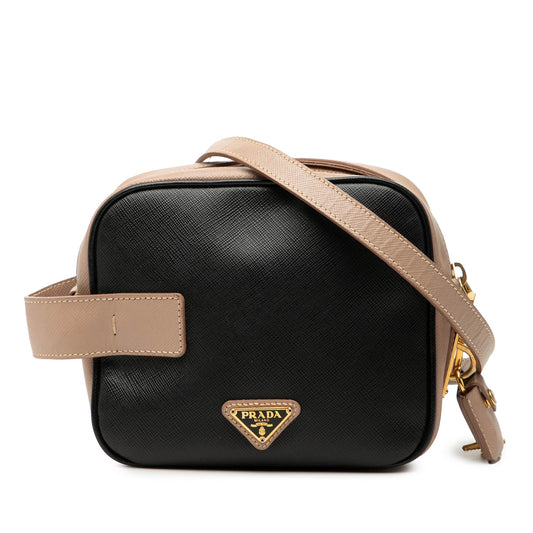 Prada Mini Bicolor Saffiano Lux Satchel