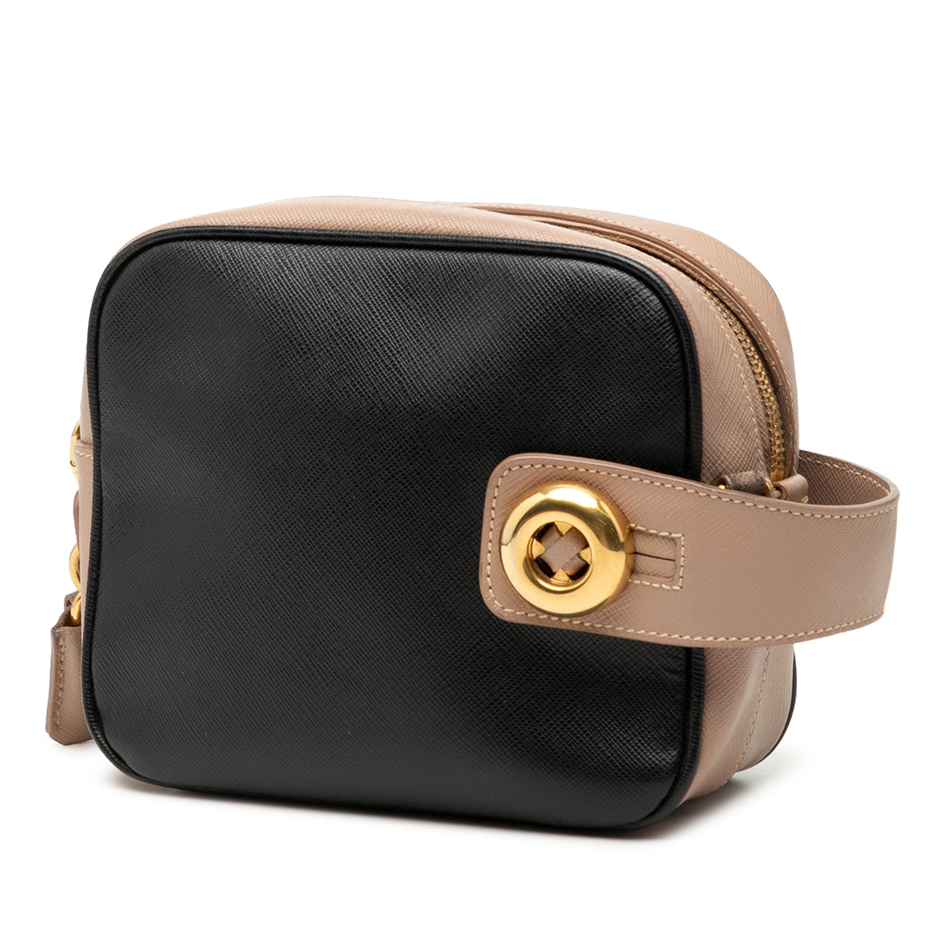 Prada Mini Bicolor Saffiano Lux Satchel