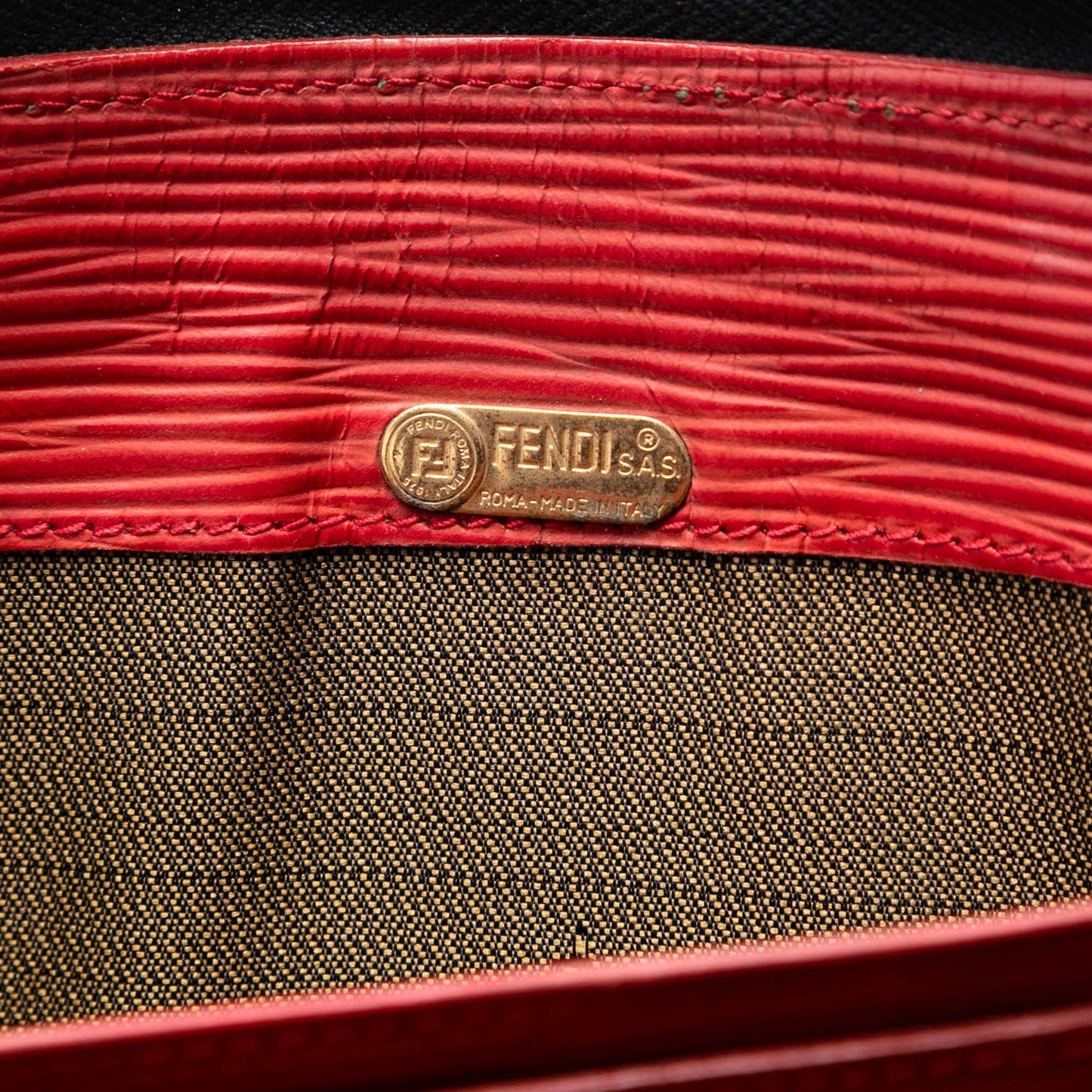 Fendi Leopard Printed Canvas Handbag