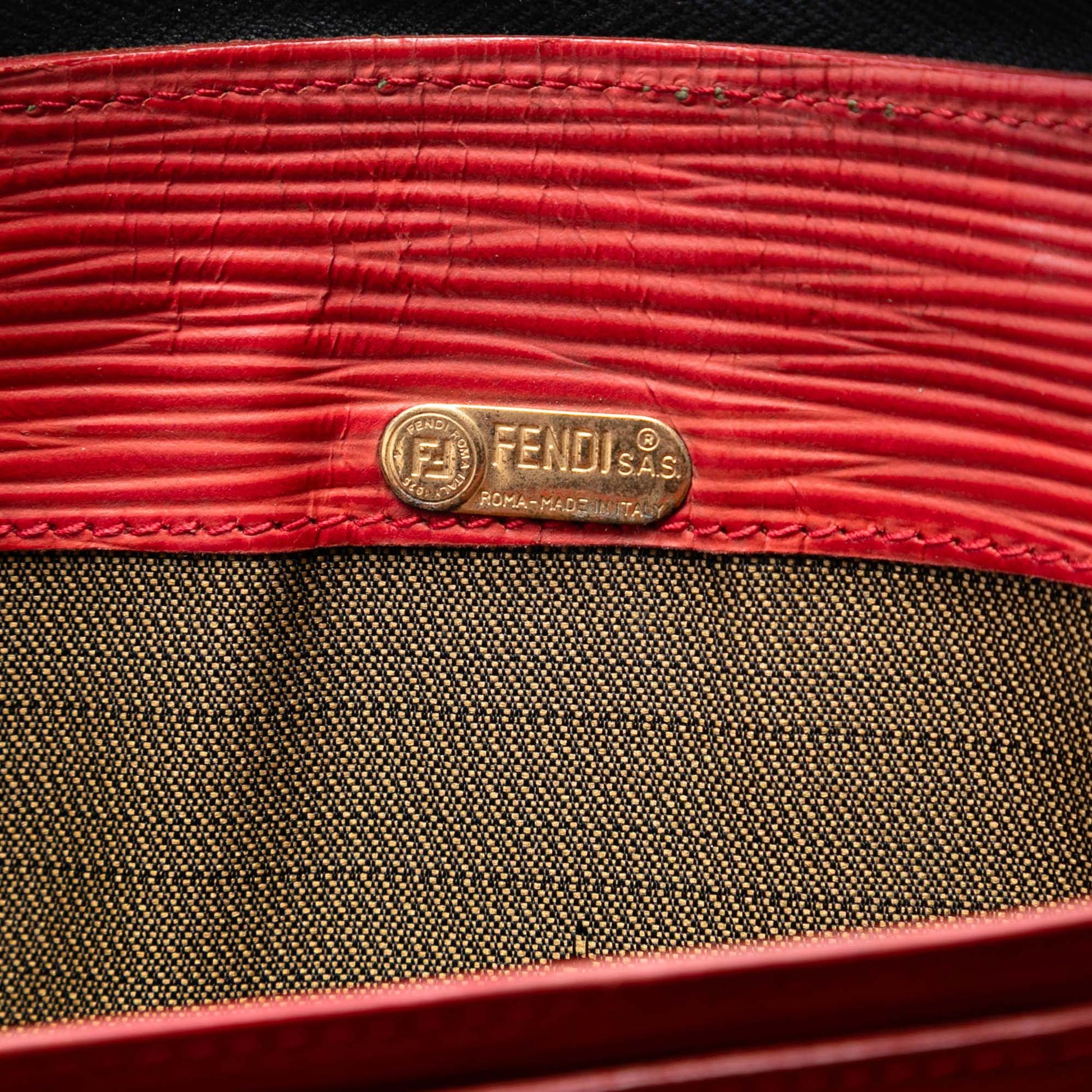 Fendi Leopard Printed Canvas Handbag