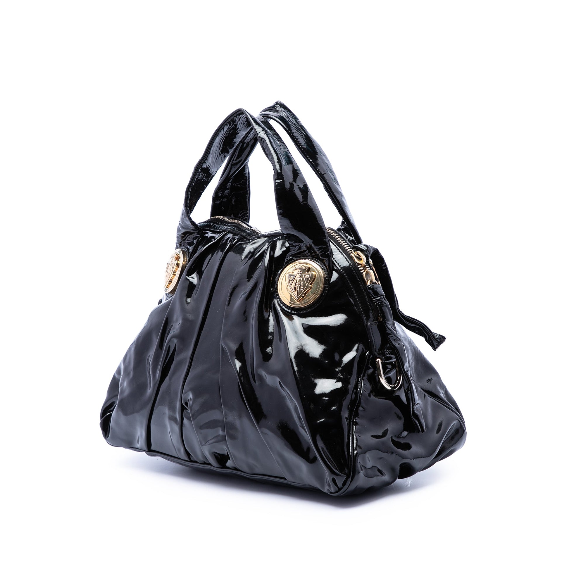 Gucci Large Patent Hysteria Satchel