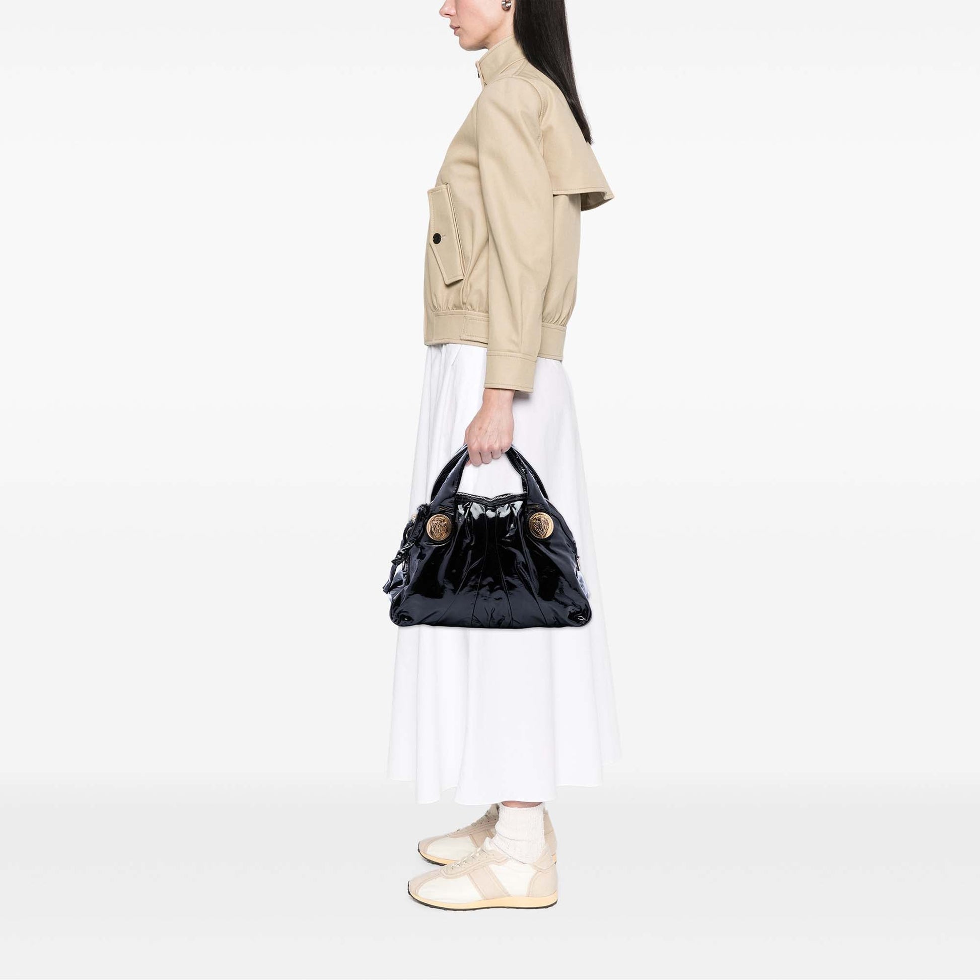Gucci Large Patent Hysteria Satchel