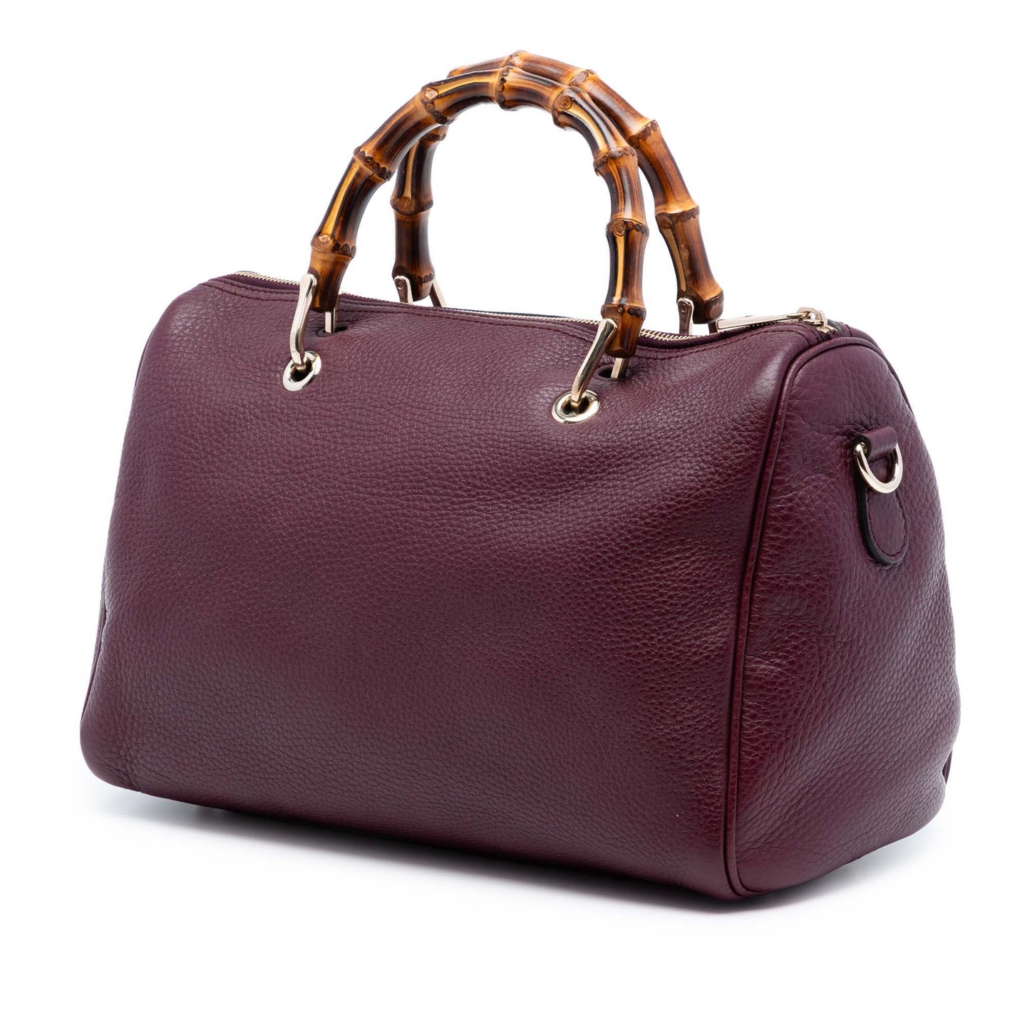 Gucci Medium Calfskin Bamboo Shopper Boston Bag