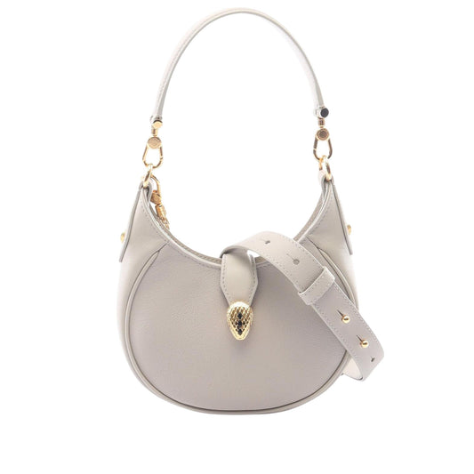 Bvlgari Small Leather Serpenti Ellipse Satchel
