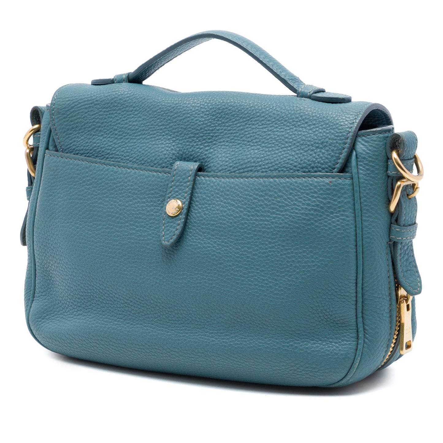 Prada Vitello Daino Push Lock Double Buckle Messenger Bag