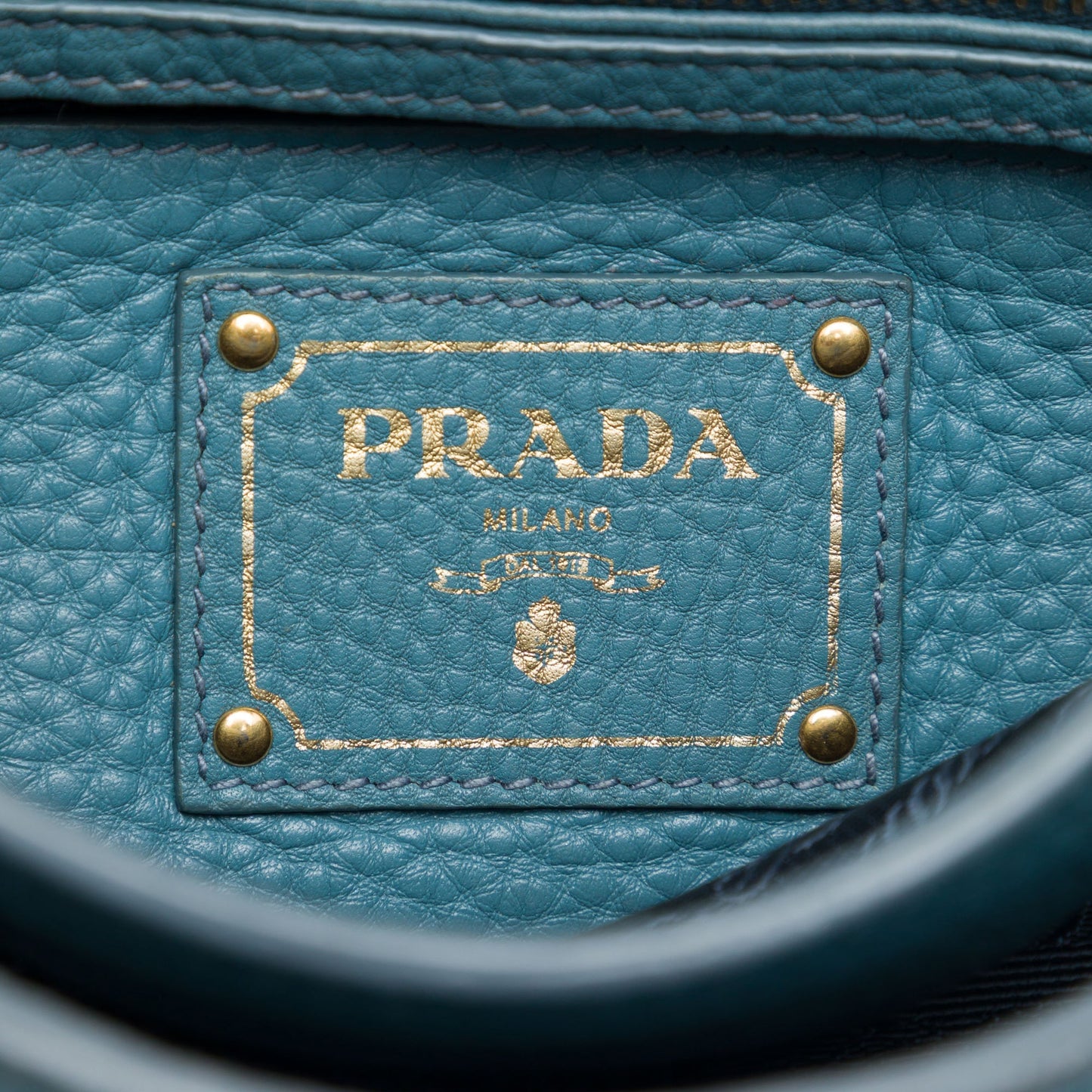 Prada Vitello Daino Push Lock Double Buckle Messenger Bag