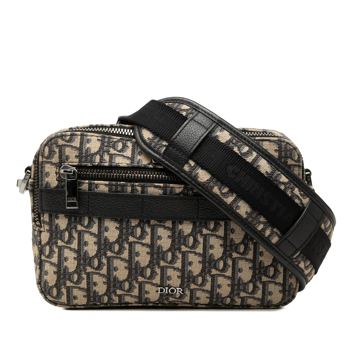 Dior Oblique Canvas Safari Crossbody — Blue