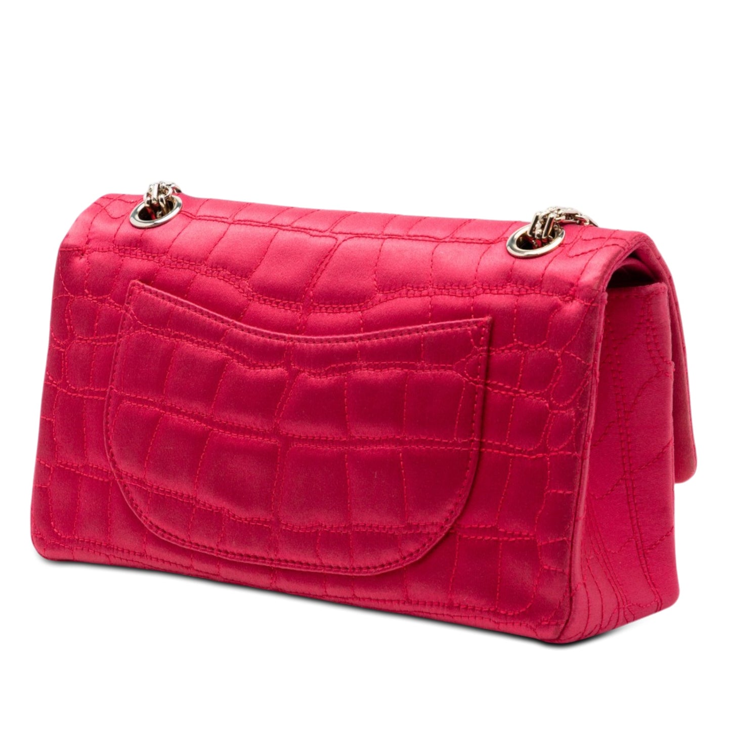 Chanel Croc Quilted Satin Reissue 2.55 Double Flap 225