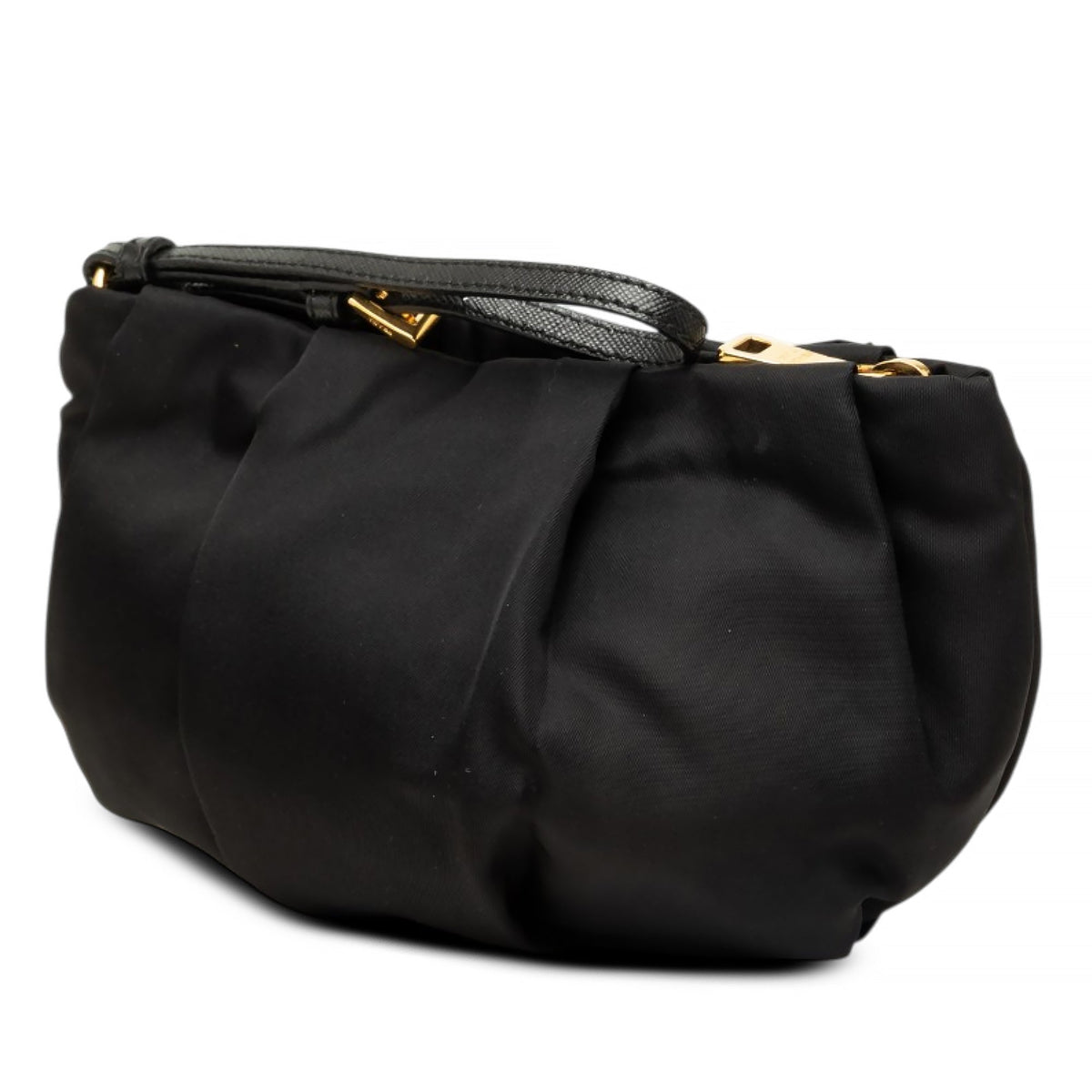 Prada Tessuto Bow Wristlet Clutch — Black