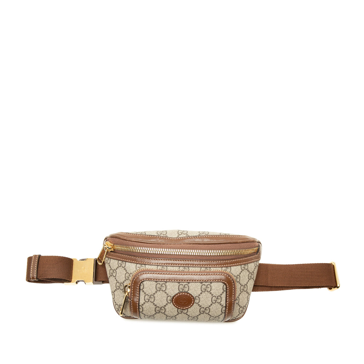 Gucci GG Supreme Interlocking G Belt Bag — Beige