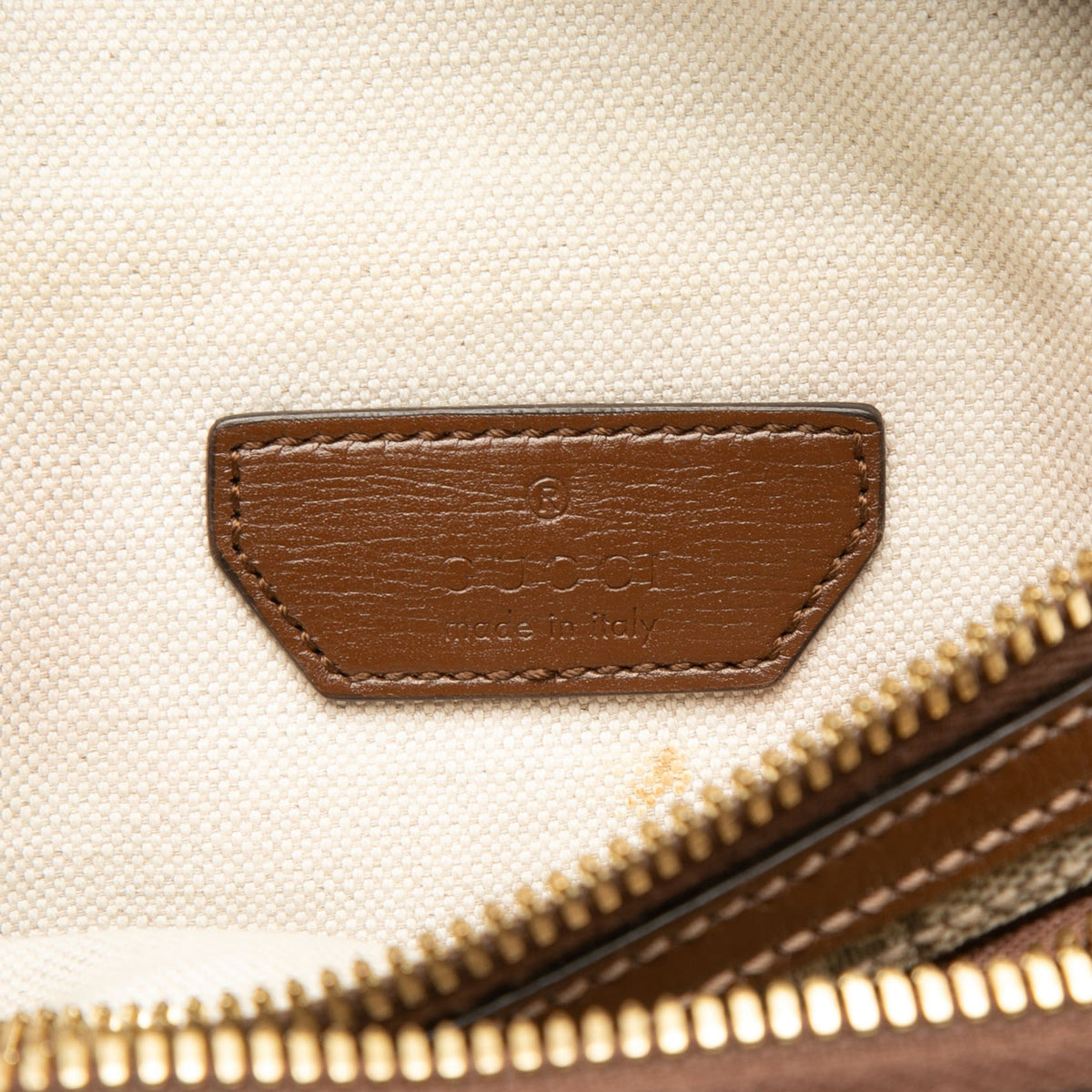 Gucci GG Supreme Interlocking G Belt Bag — Beige