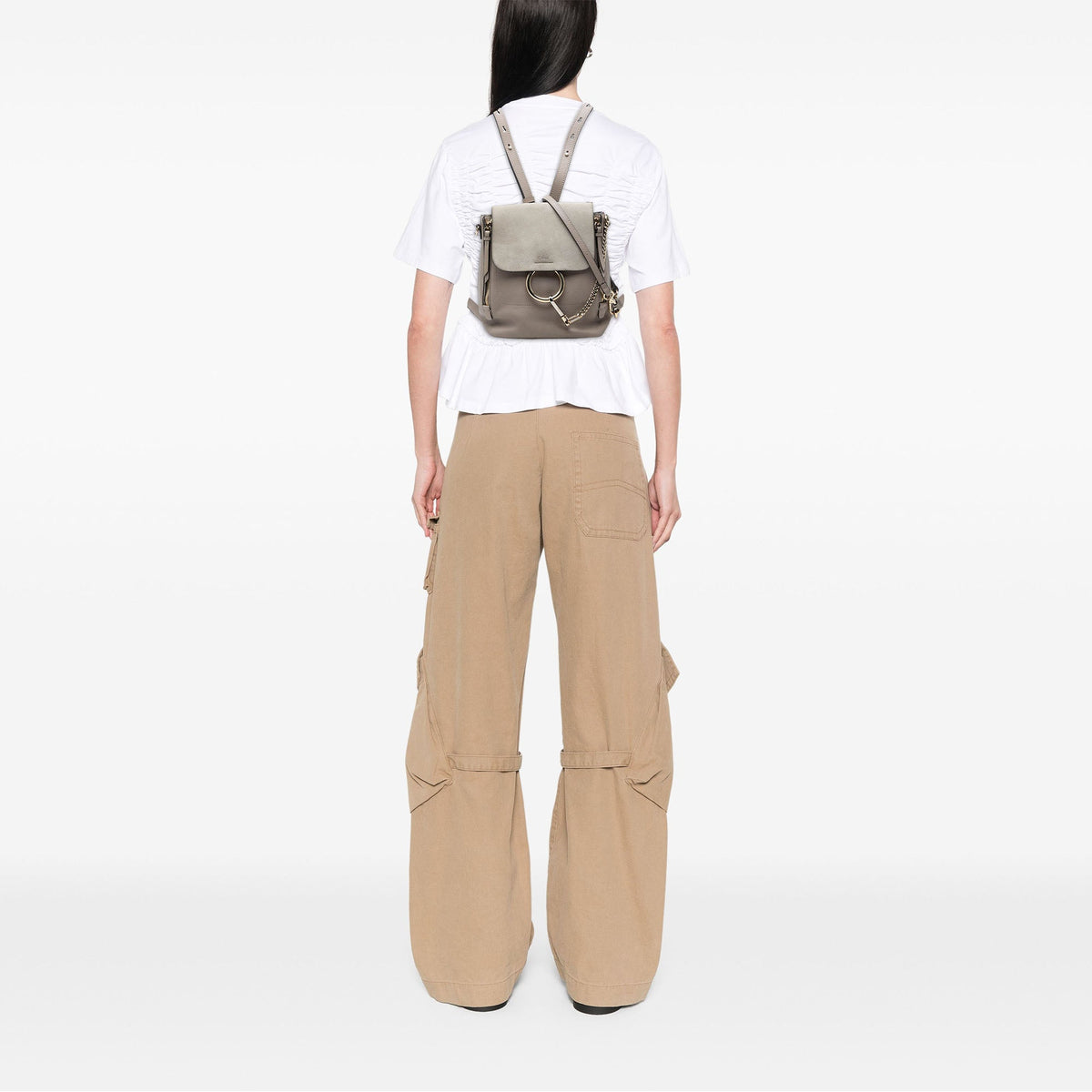 Chloé Medium Calfskin and Suede Faye Backpack