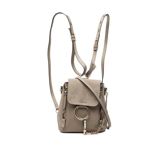Mini Calfskin and Suede Faye Backpack