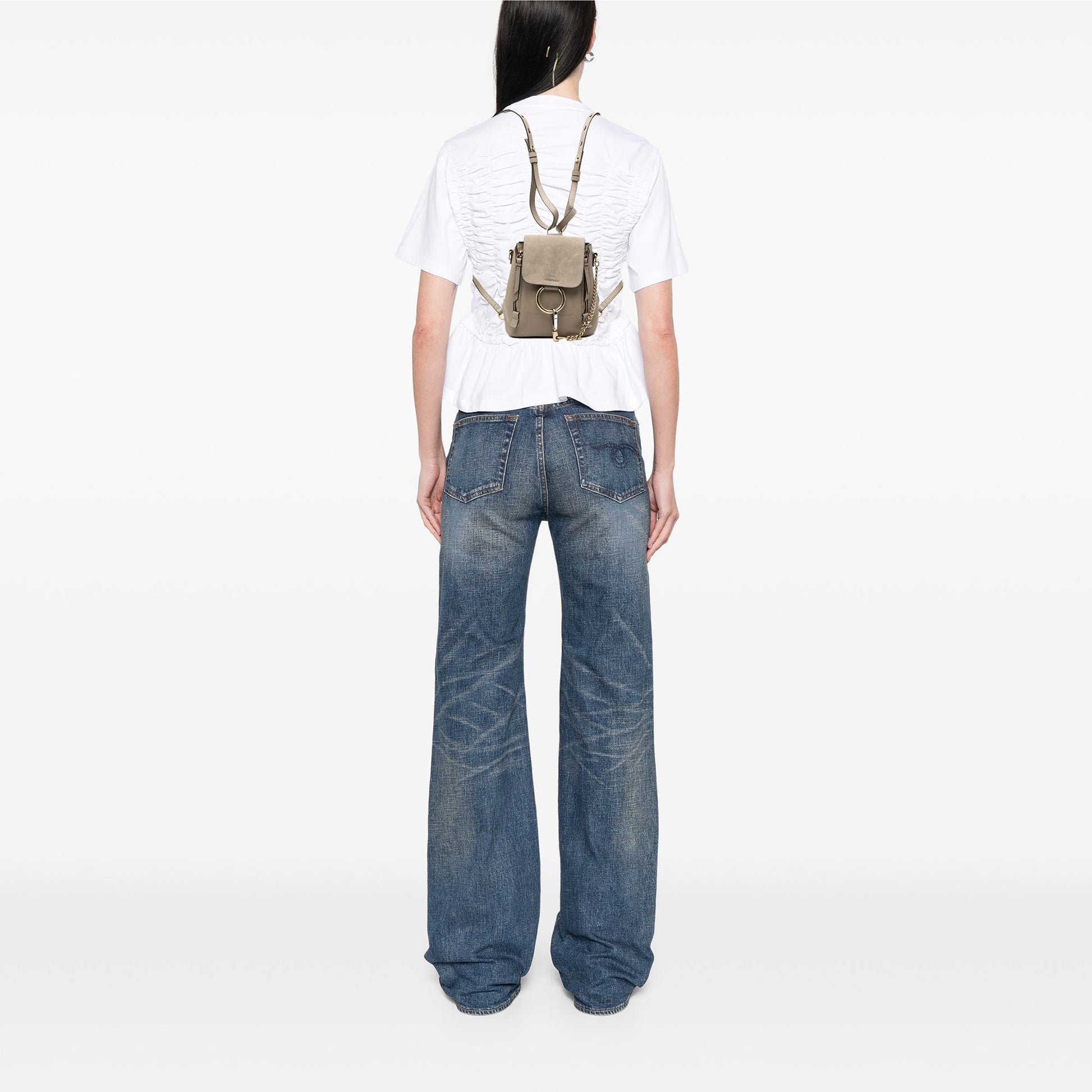Mini Calfskin and Suede Faye Backpack