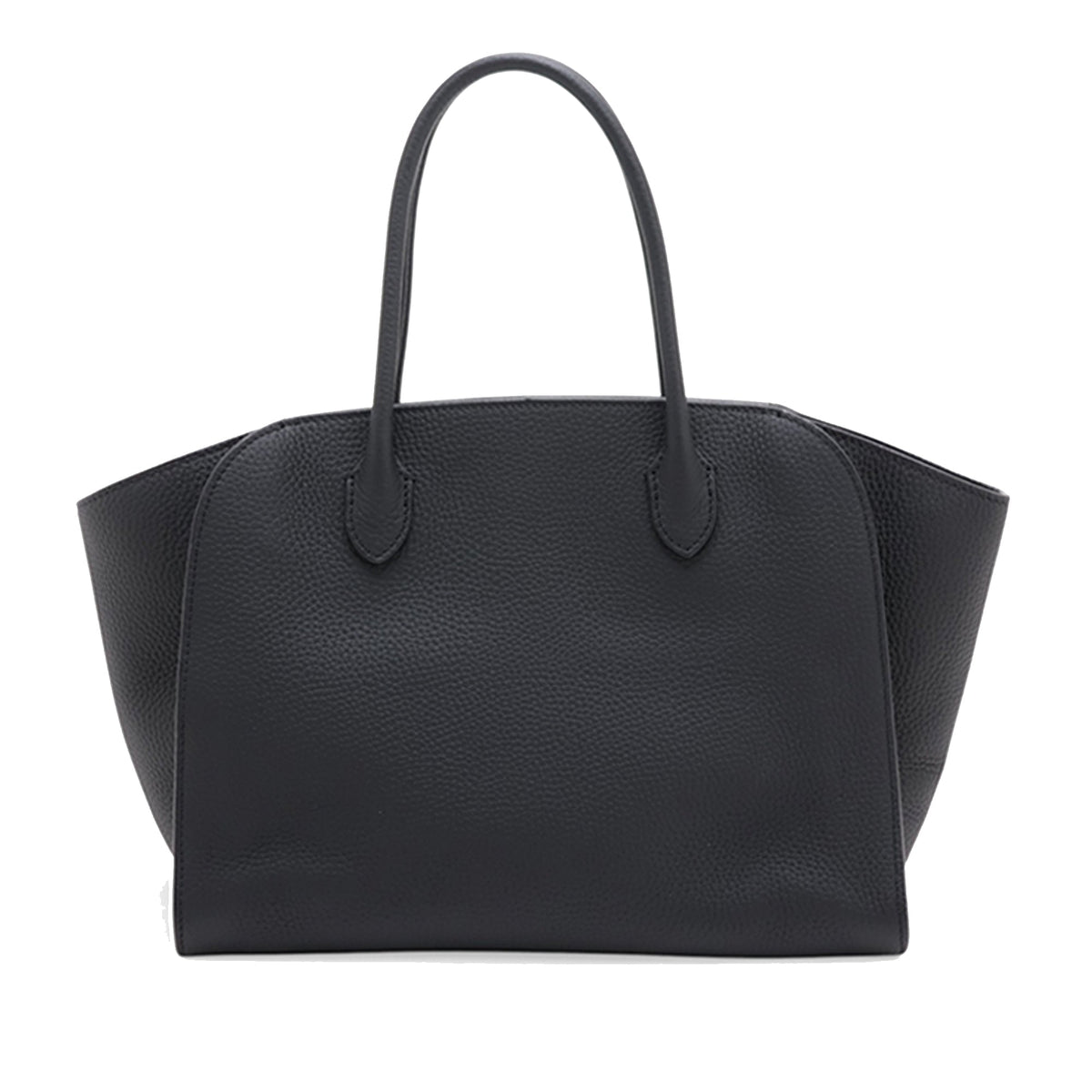 The Row Leather Marlo 12 Tote — Black