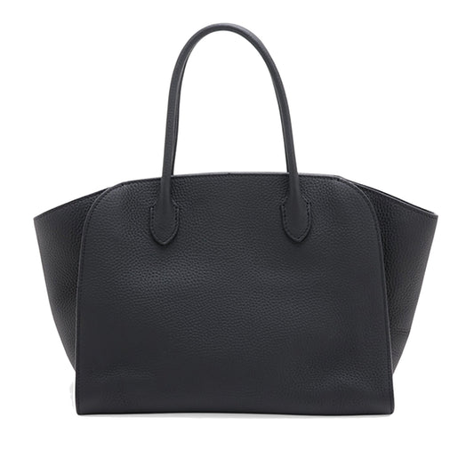 The Row Leather Marlo 12 Tote — Black
