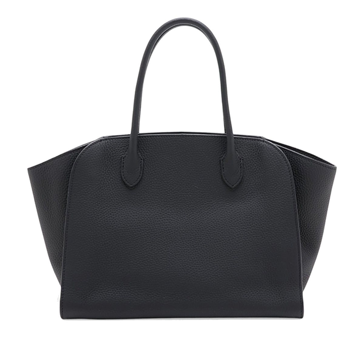 The Row Leather Marlo 12 Tote — Black
