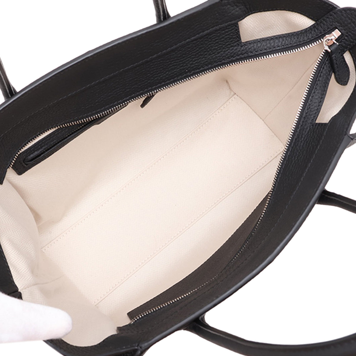 The Row Leather Marlo 12 Tote — Black