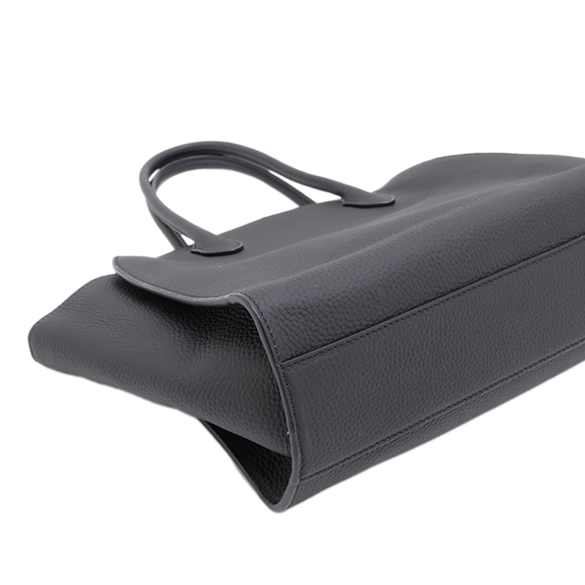 The Row Leather Marlo 12 Tote — Black
