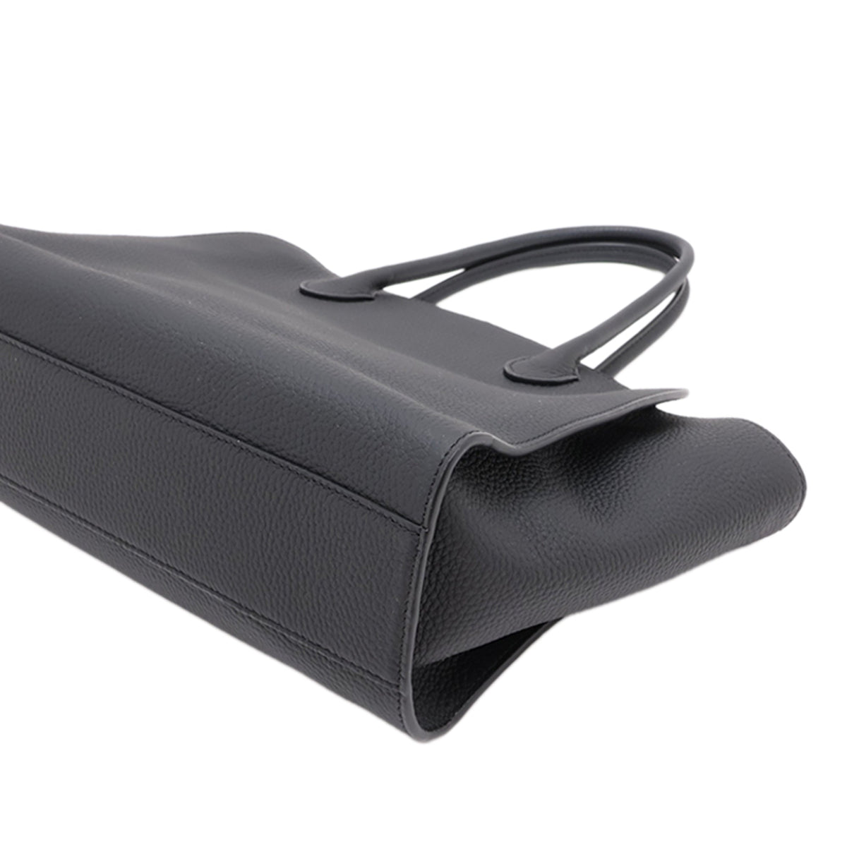 The Row Leather Marlo 12 Tote — Black
