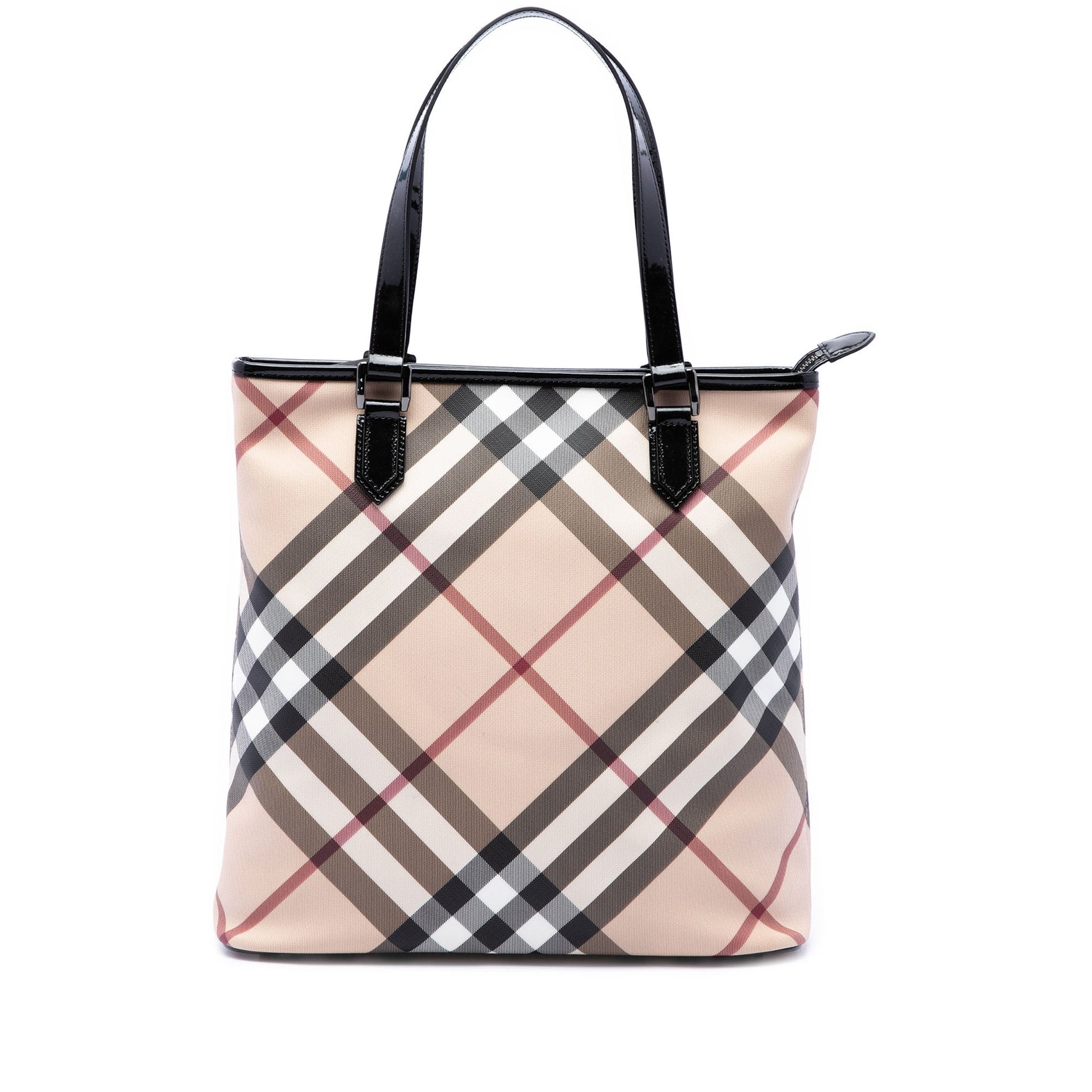 Burberry Supernova Check Coated Canvas Tote
