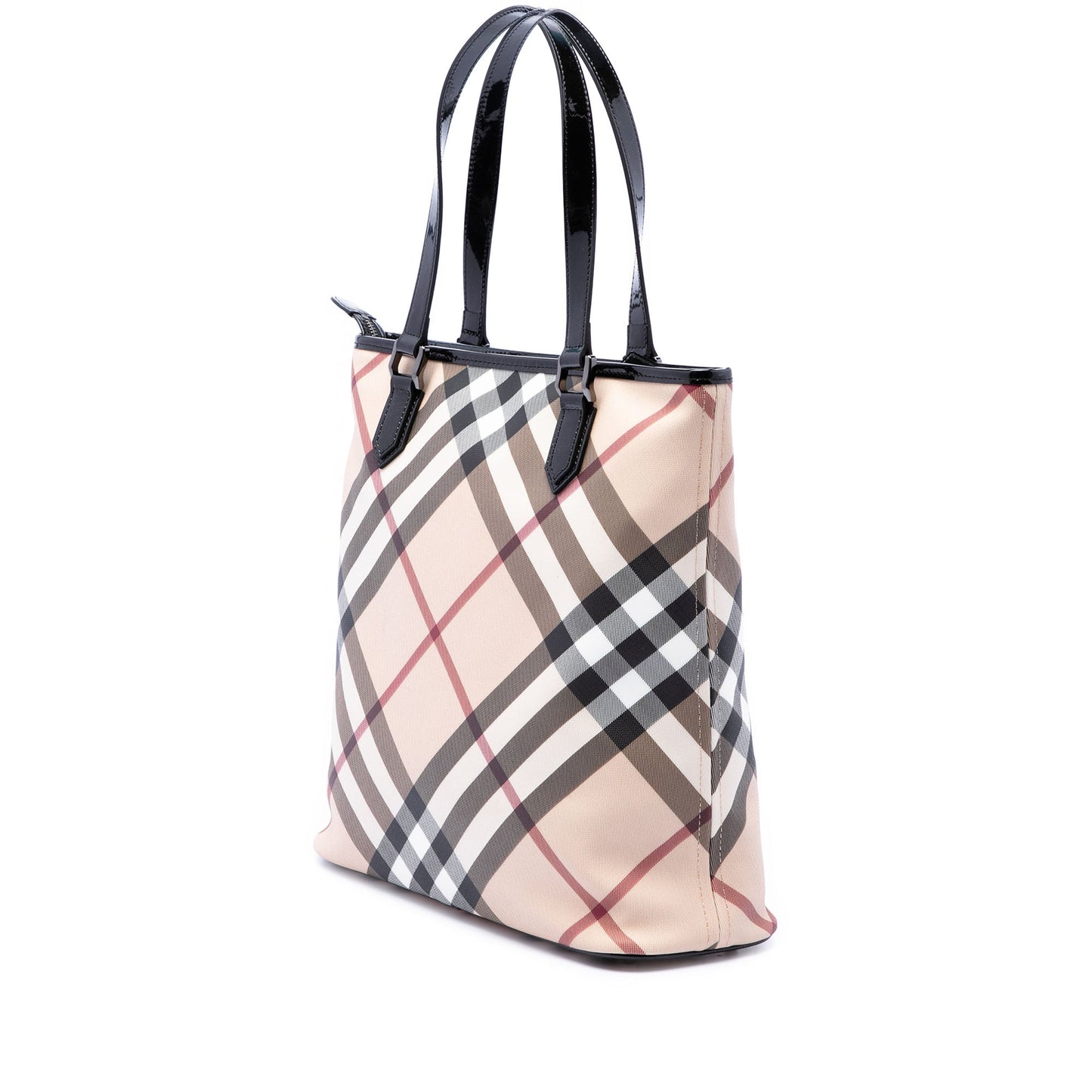 Burberry Supernova Check Coated Canvas Tote