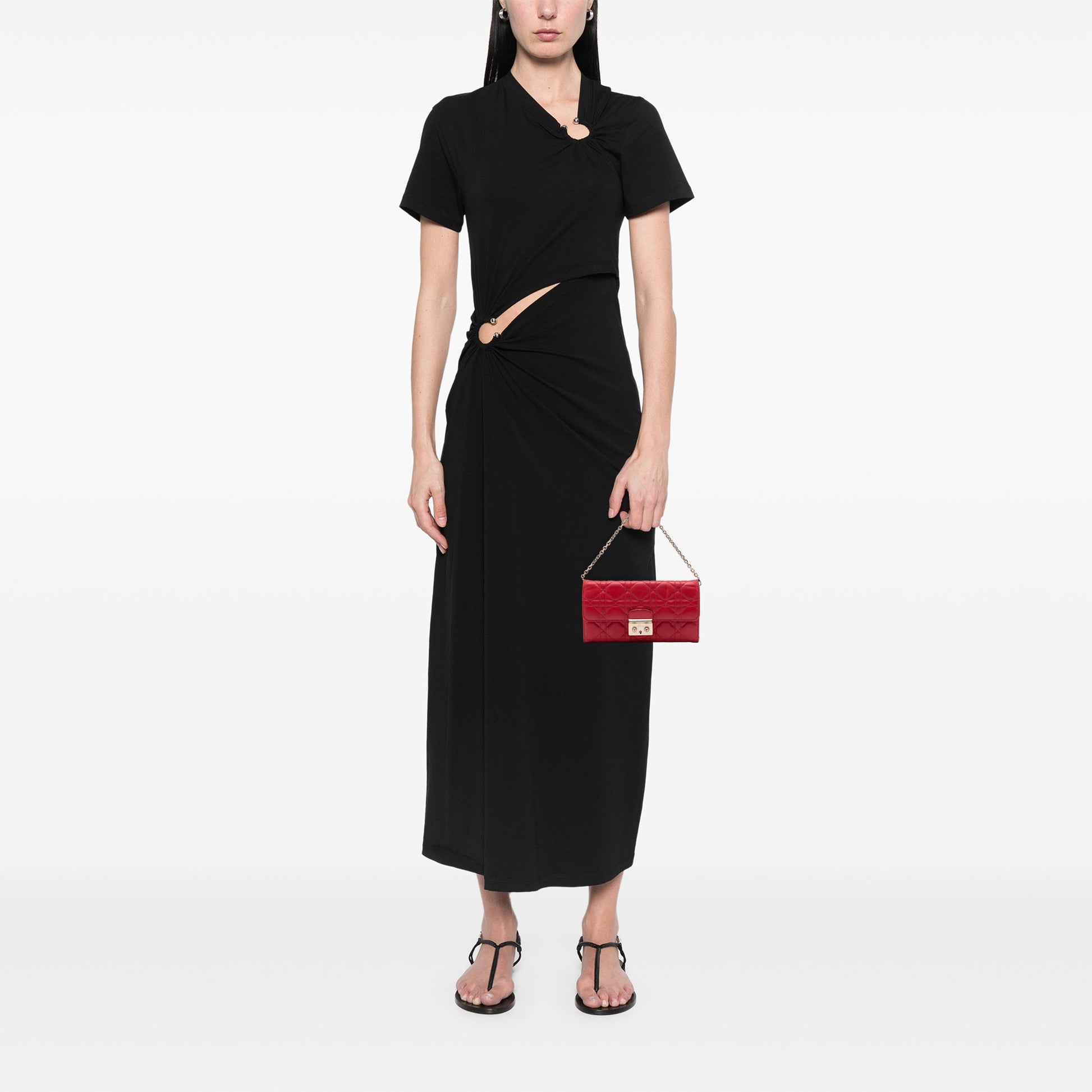 Dior Lambskin Cannage Miss Dior Promenade Wallet on Chain