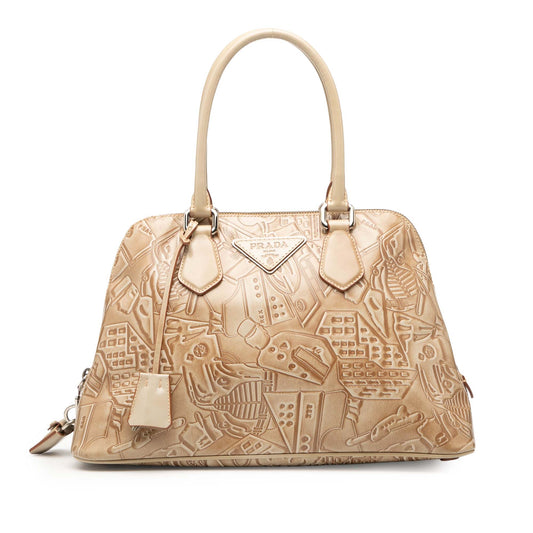 Prada Embossed Leather Handbag