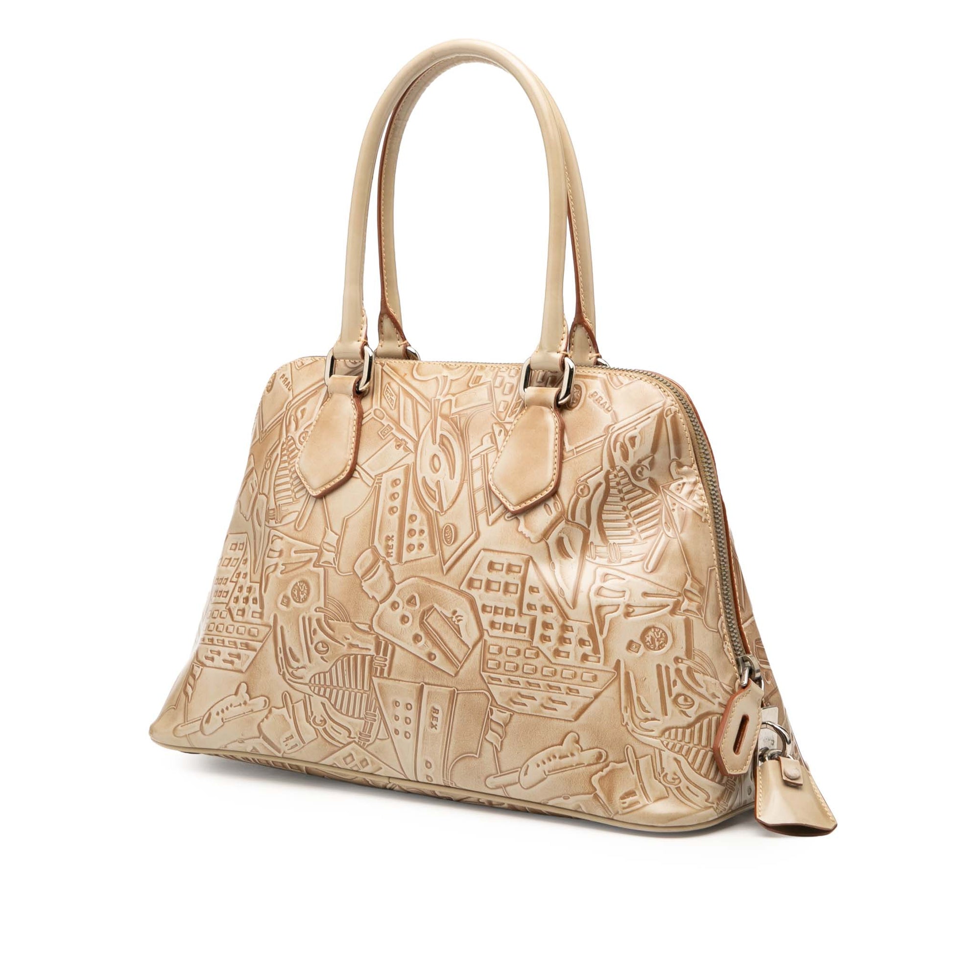Prada Embossed Leather Handbag