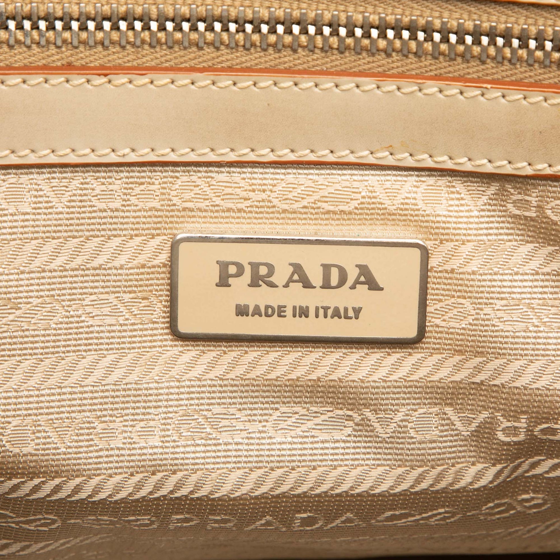 Prada Embossed Leather Handbag