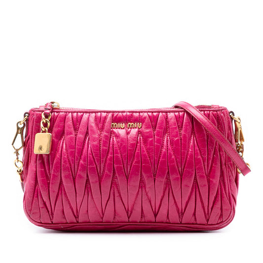 Miu Miu Matelasse Leather Shoulder Bag