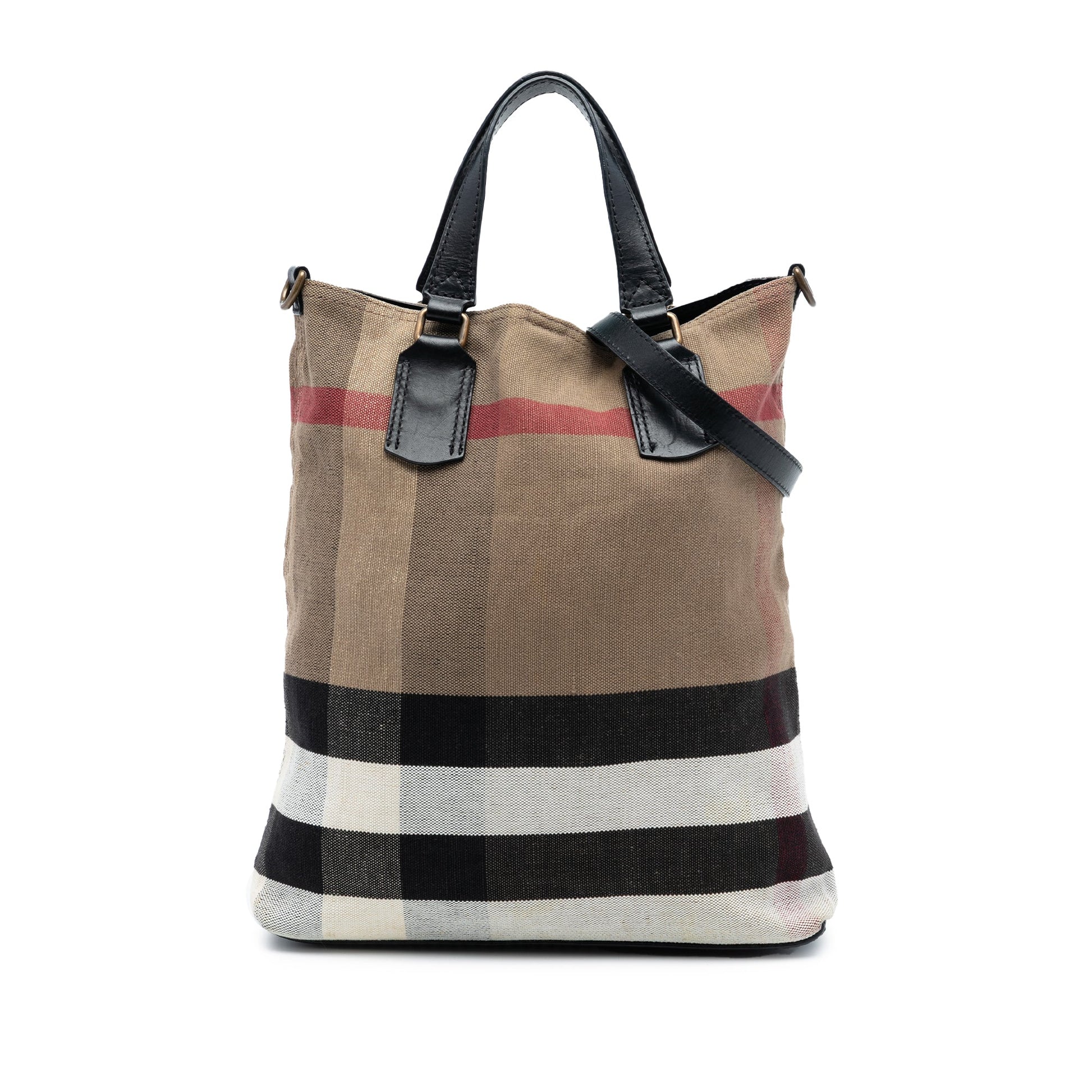 Burberry Mega Check Canvas Tottenham Brit Satchel