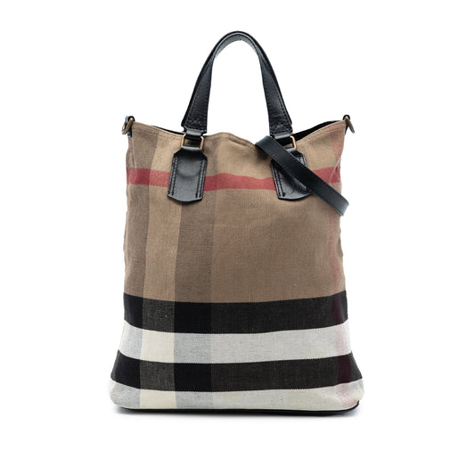 Burberry Mega Check Canvas Tottenham Brit Satchel