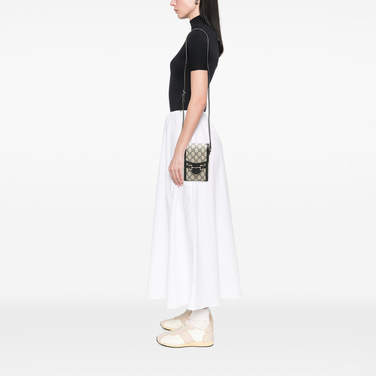 Gucci Mini GG Supreme Horsebit 1955 Crossbody