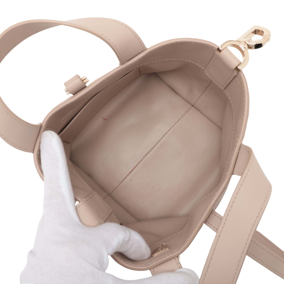 Dior Small Calfskin Macrocannage Toujours Vertical Satchel — Beige