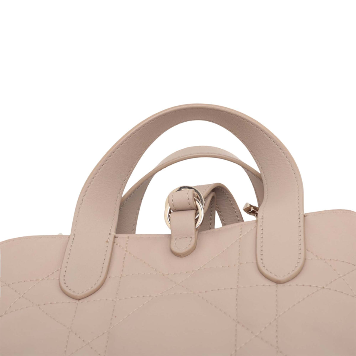 Dior Small Calfskin Macrocannage Toujours Vertical Satchel — Beige