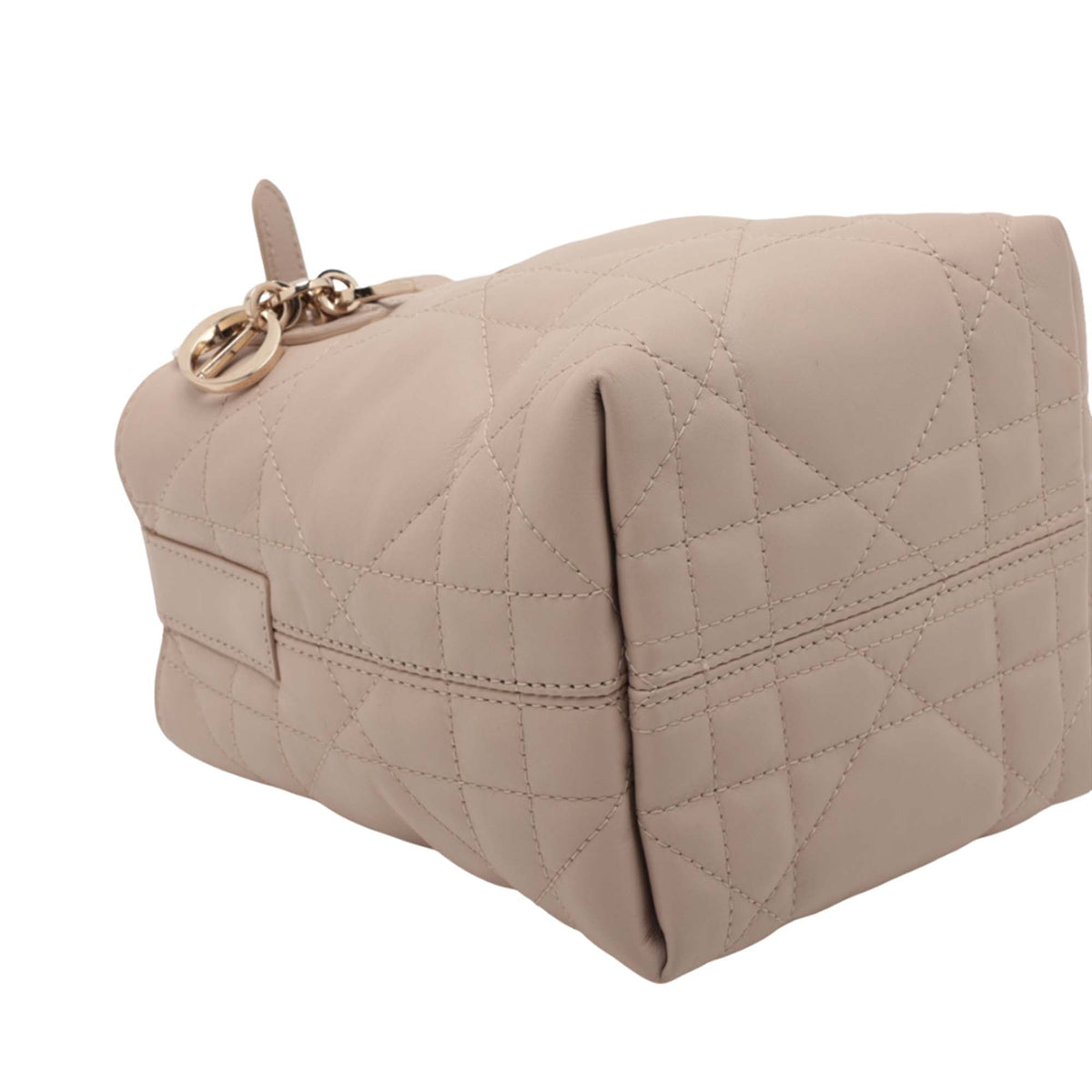 Dior Small Calfskin Macrocannage Toujours Vertical Satchel — Beige