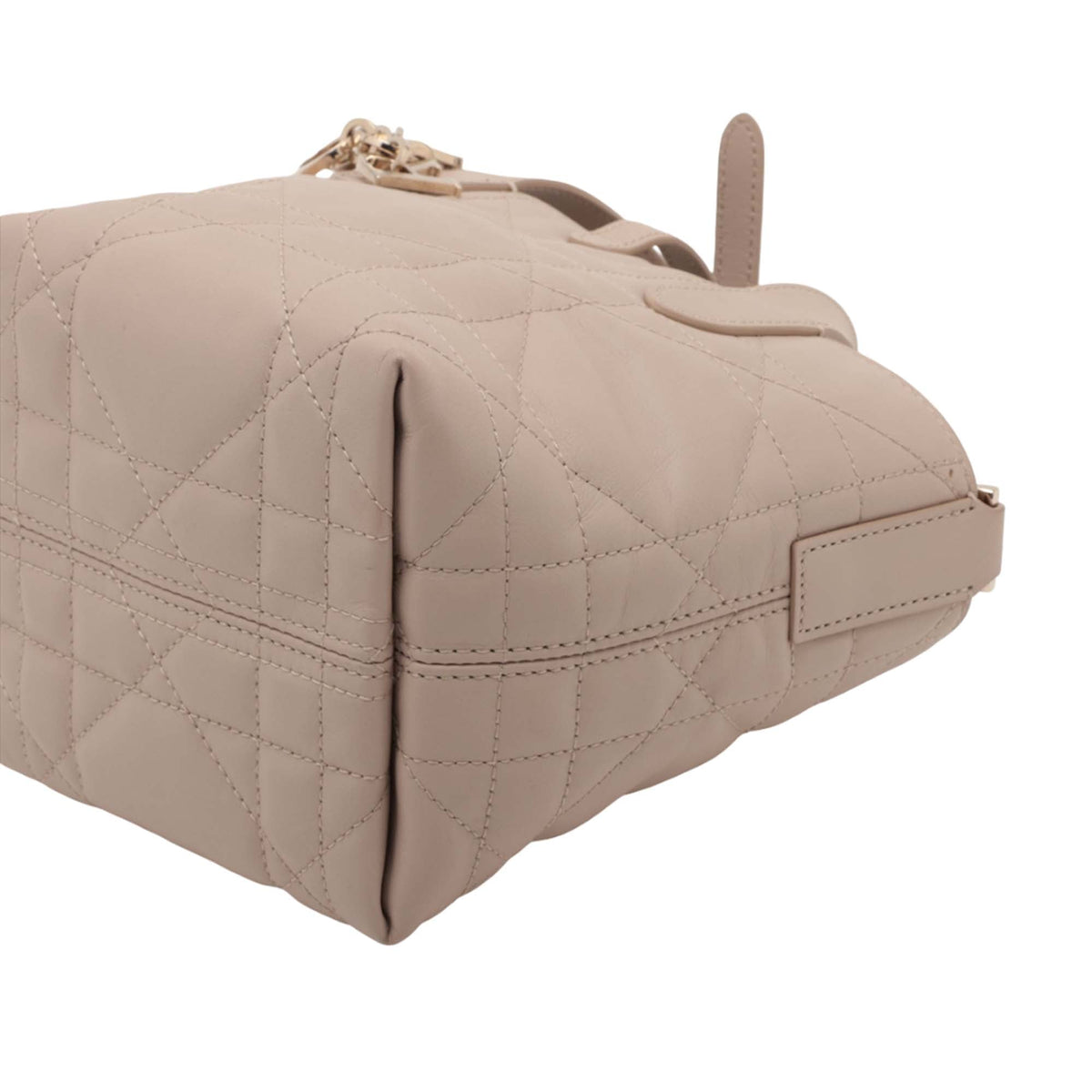 Dior Small Calfskin Macrocannage Toujours Vertical Satchel — Beige