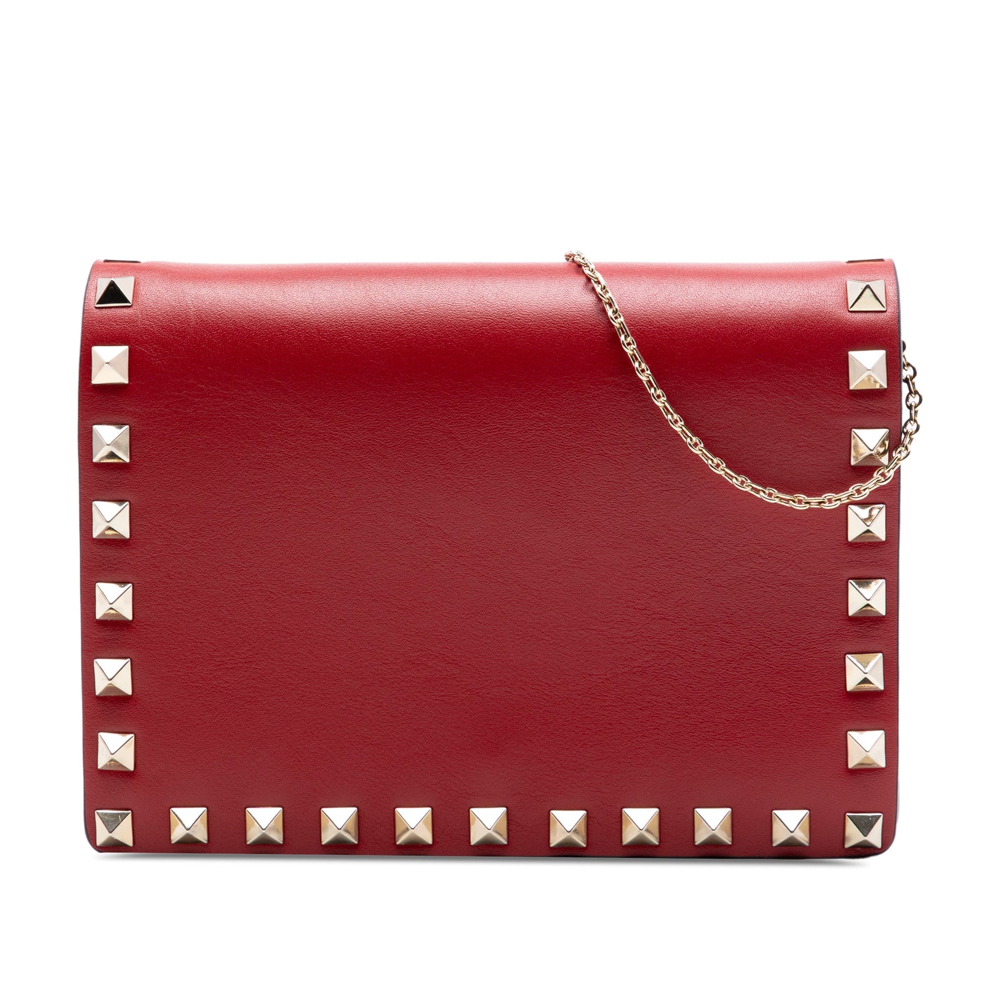 Valentino Leather Rockstud Chain Pouch