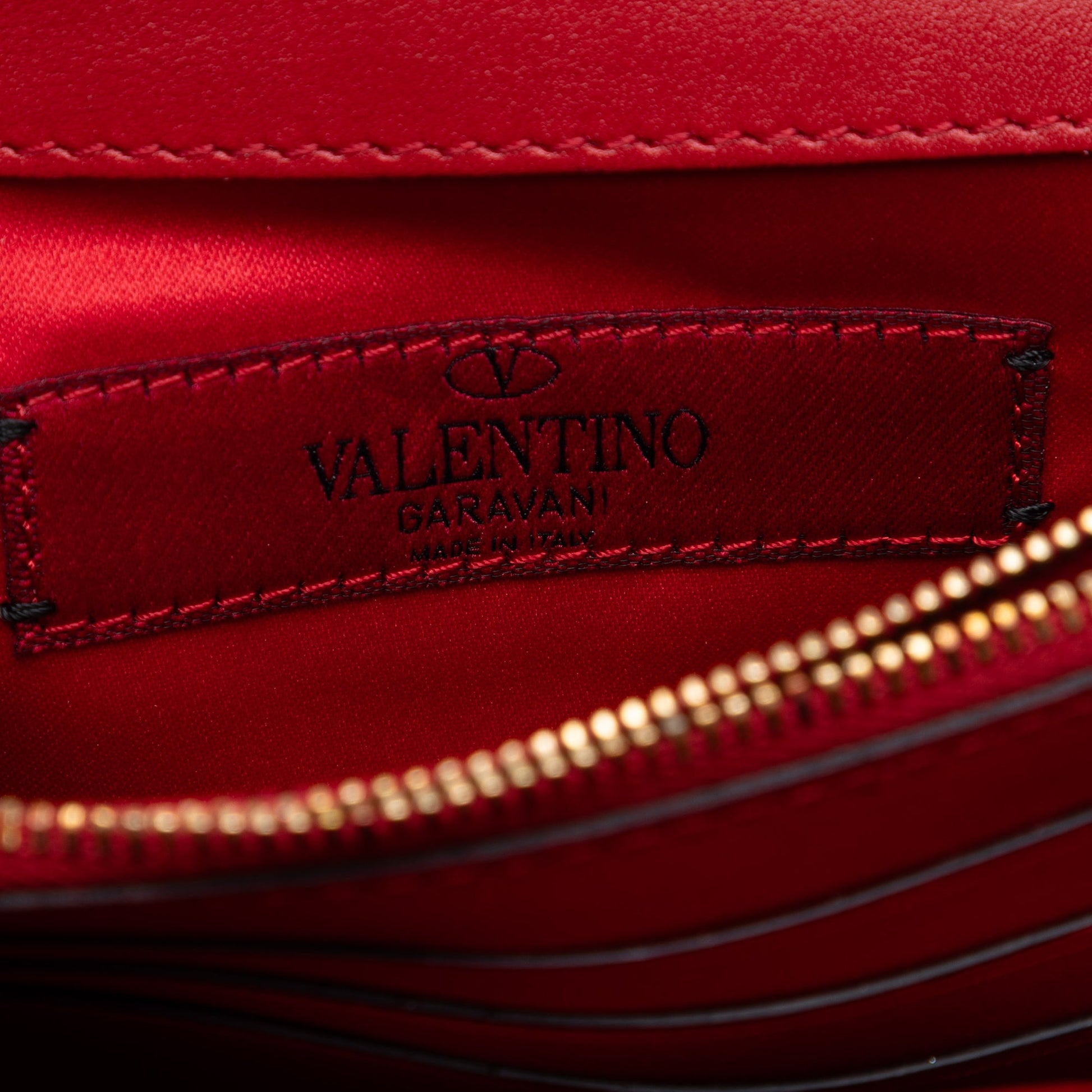 Valentino Leather Rockstud Chain Pouch