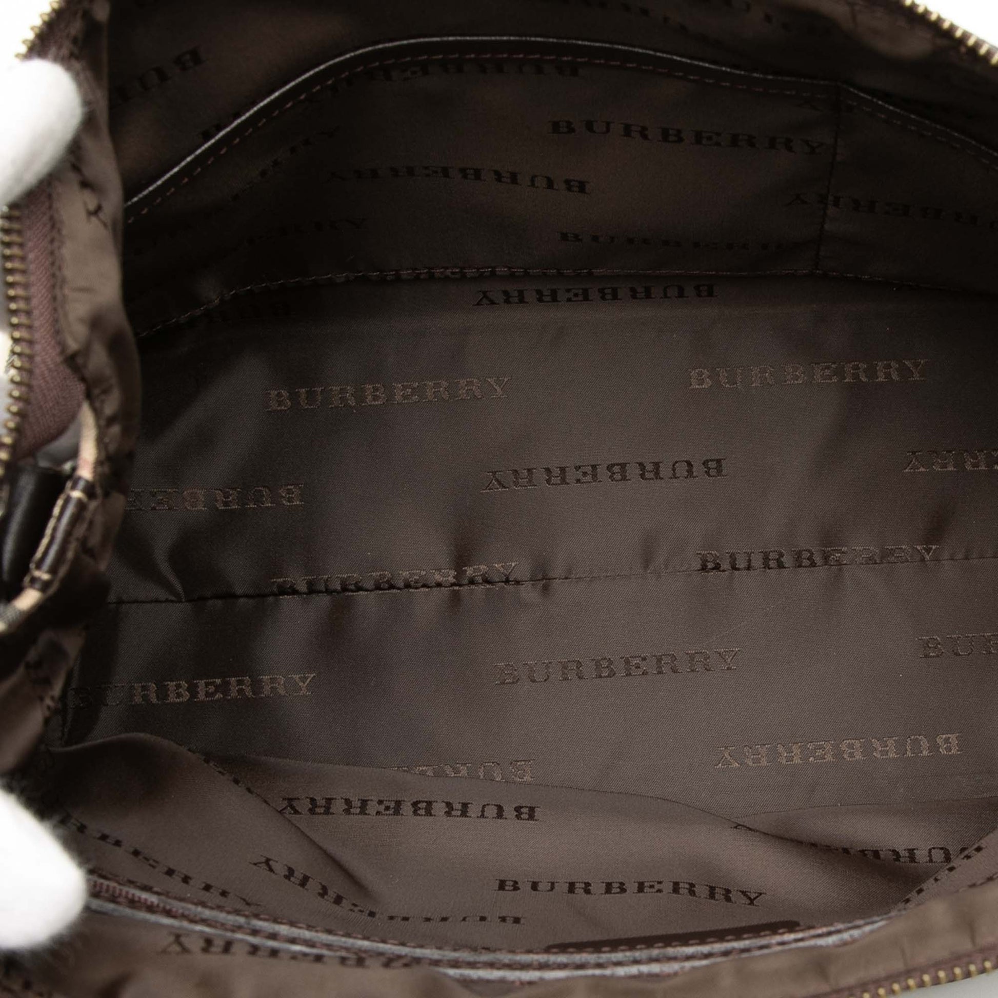 Burberry Nova Check Canvas Shoulder Bag