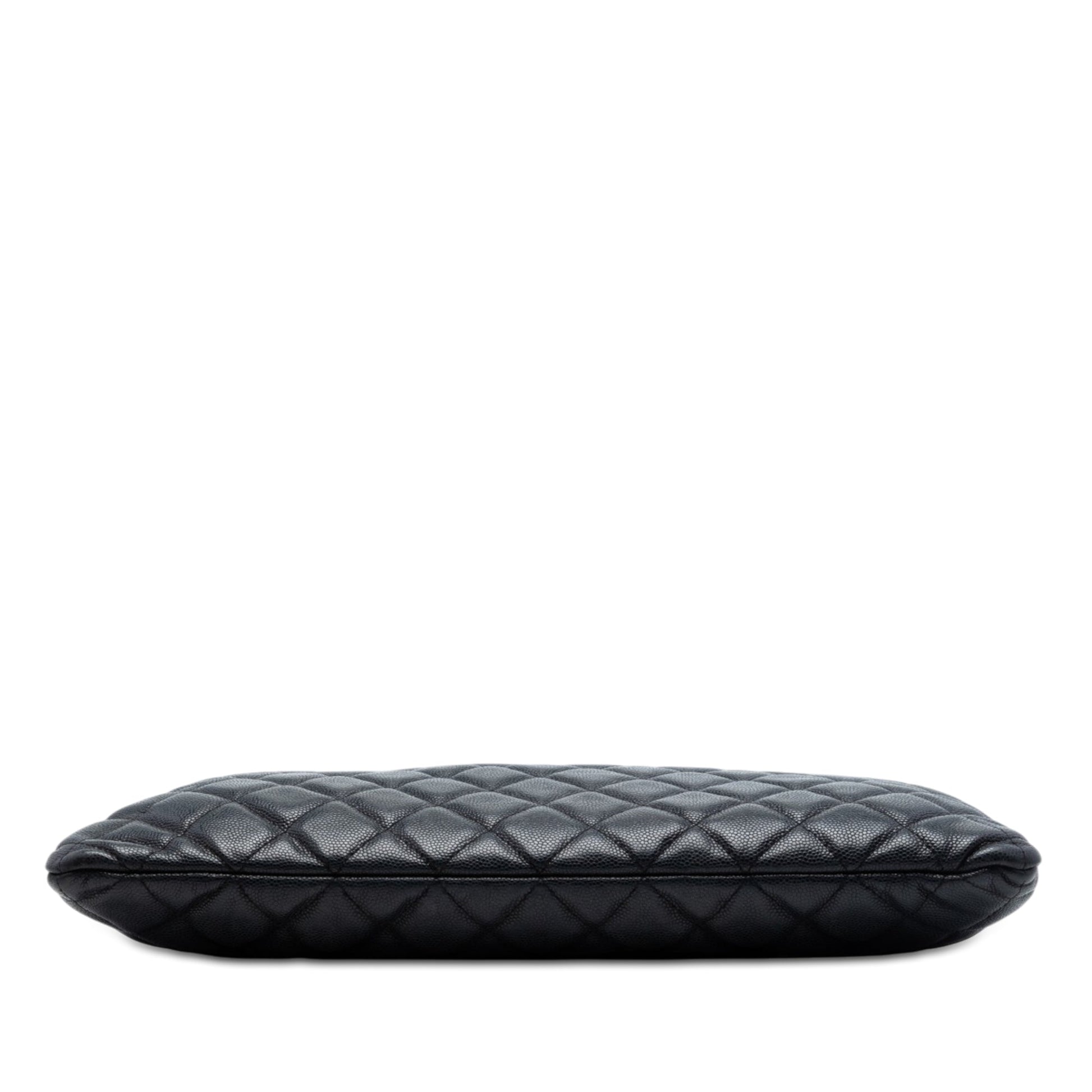 Chanel Large Quilted Caviar O Case Clutch