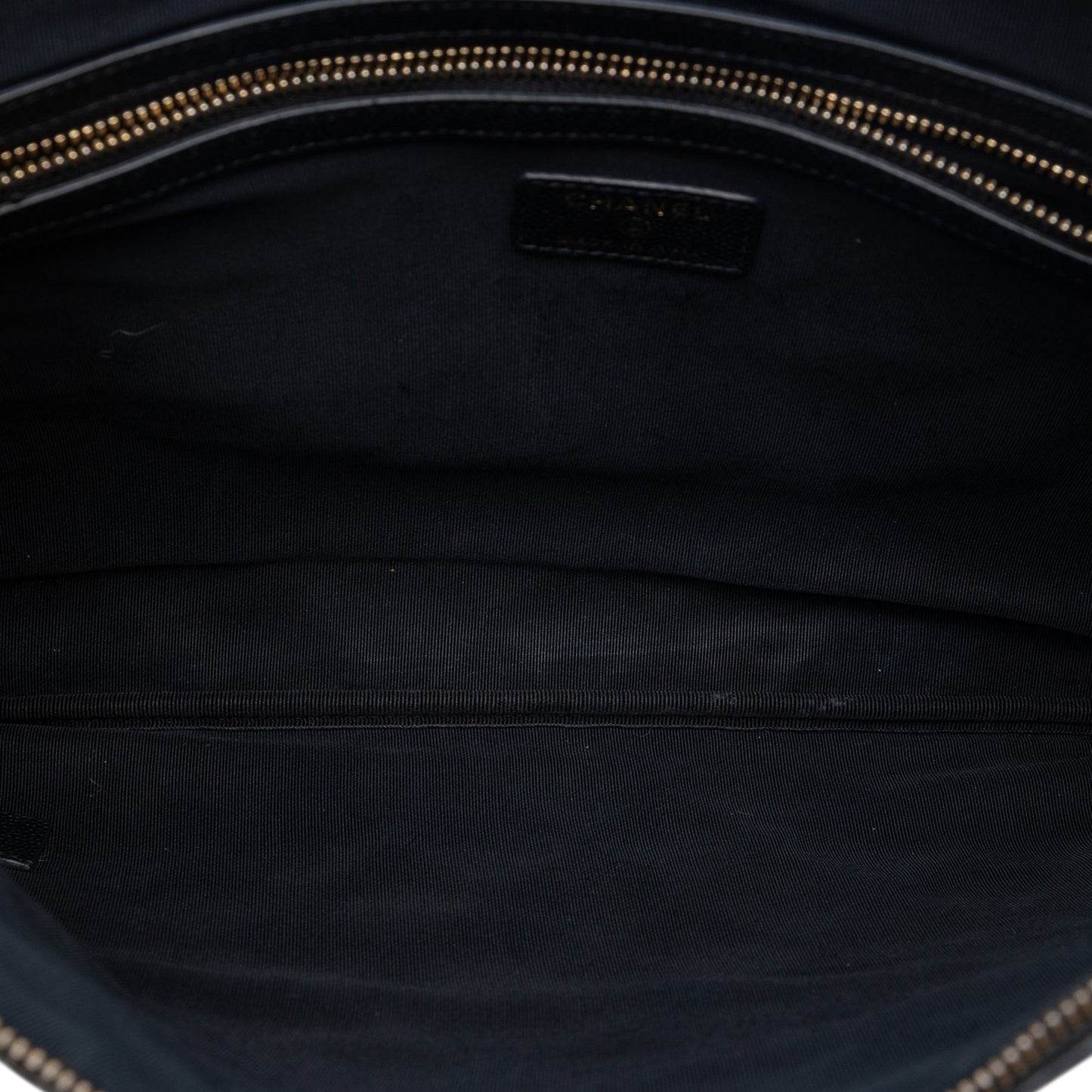 Chanel Large Quilted Caviar O Case Clutch