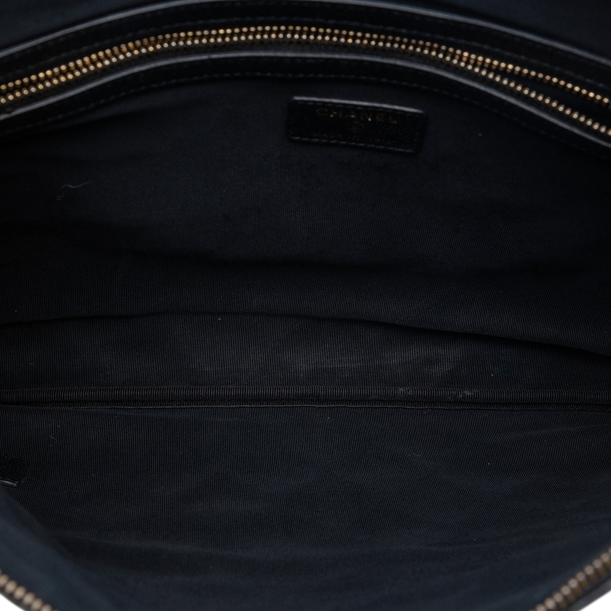 Chanel Large Quilted Caviar O Case Clutch